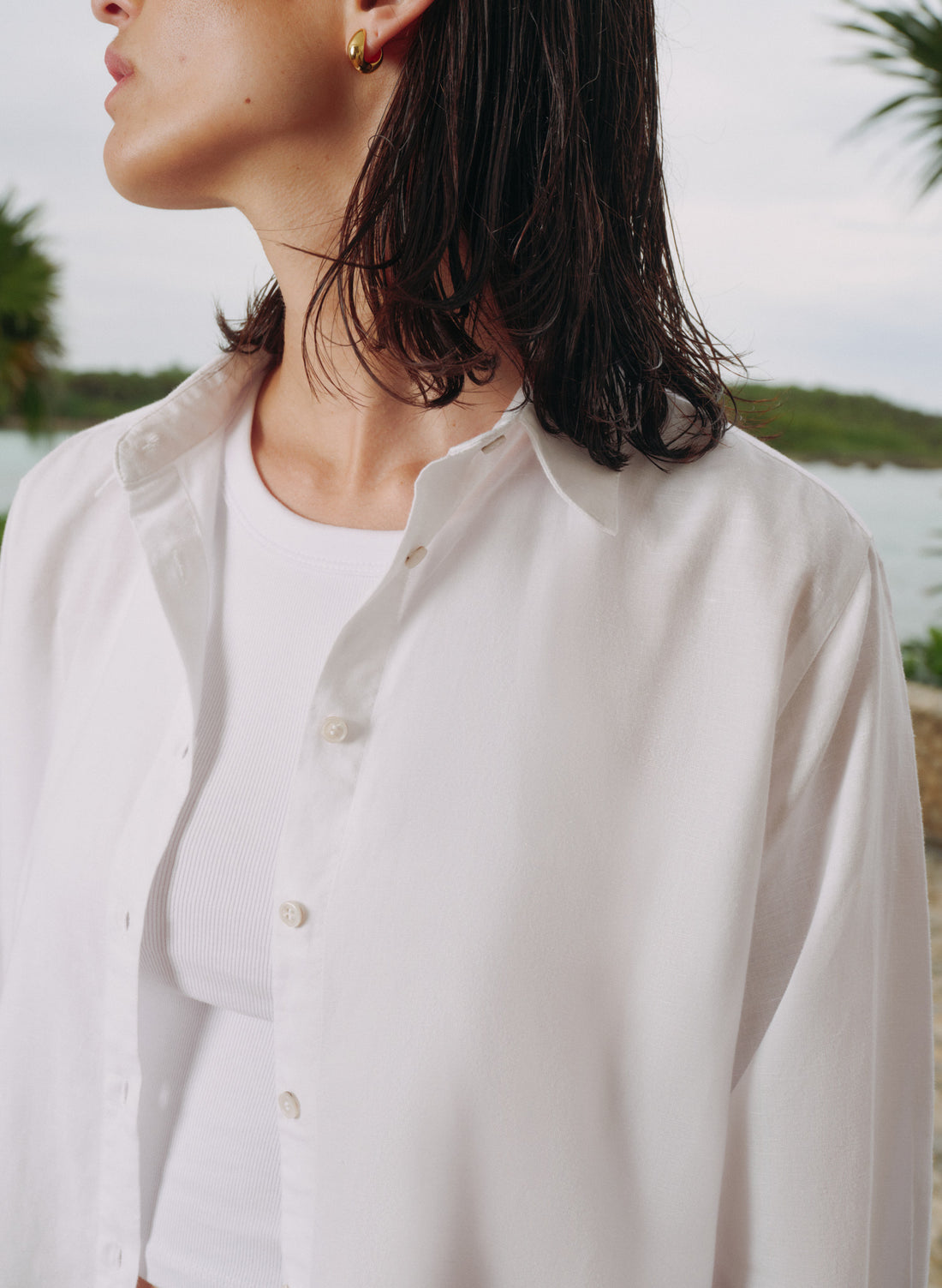 Camisa Manga Larga Lino Algodón Essenziale