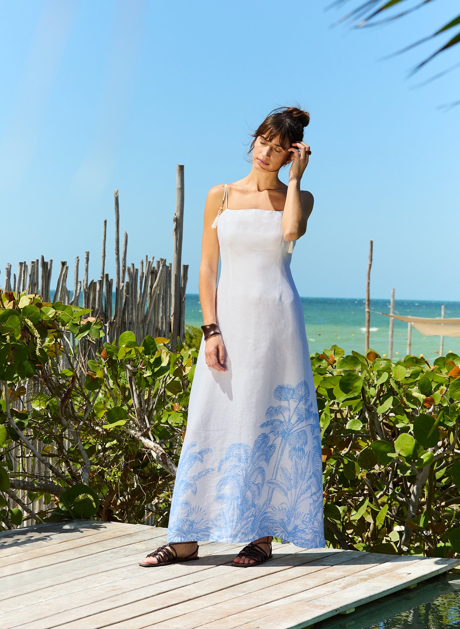 Vestido largo 100% Lino Brisa