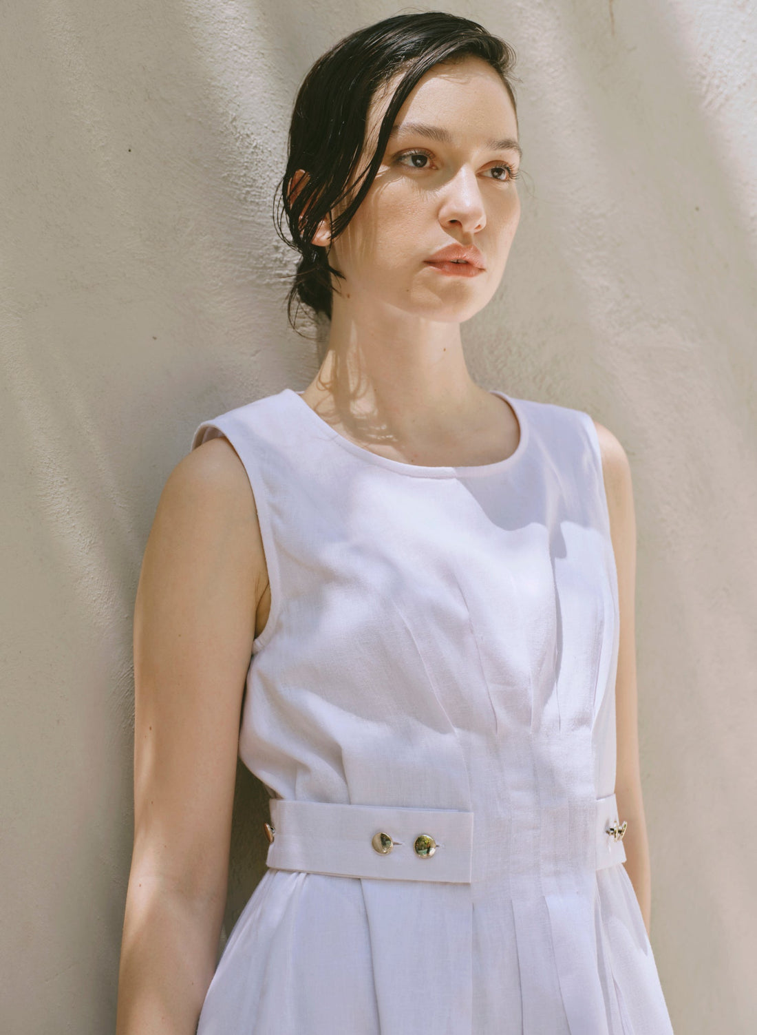 Vestido Midi Lino Algodón Ivonne