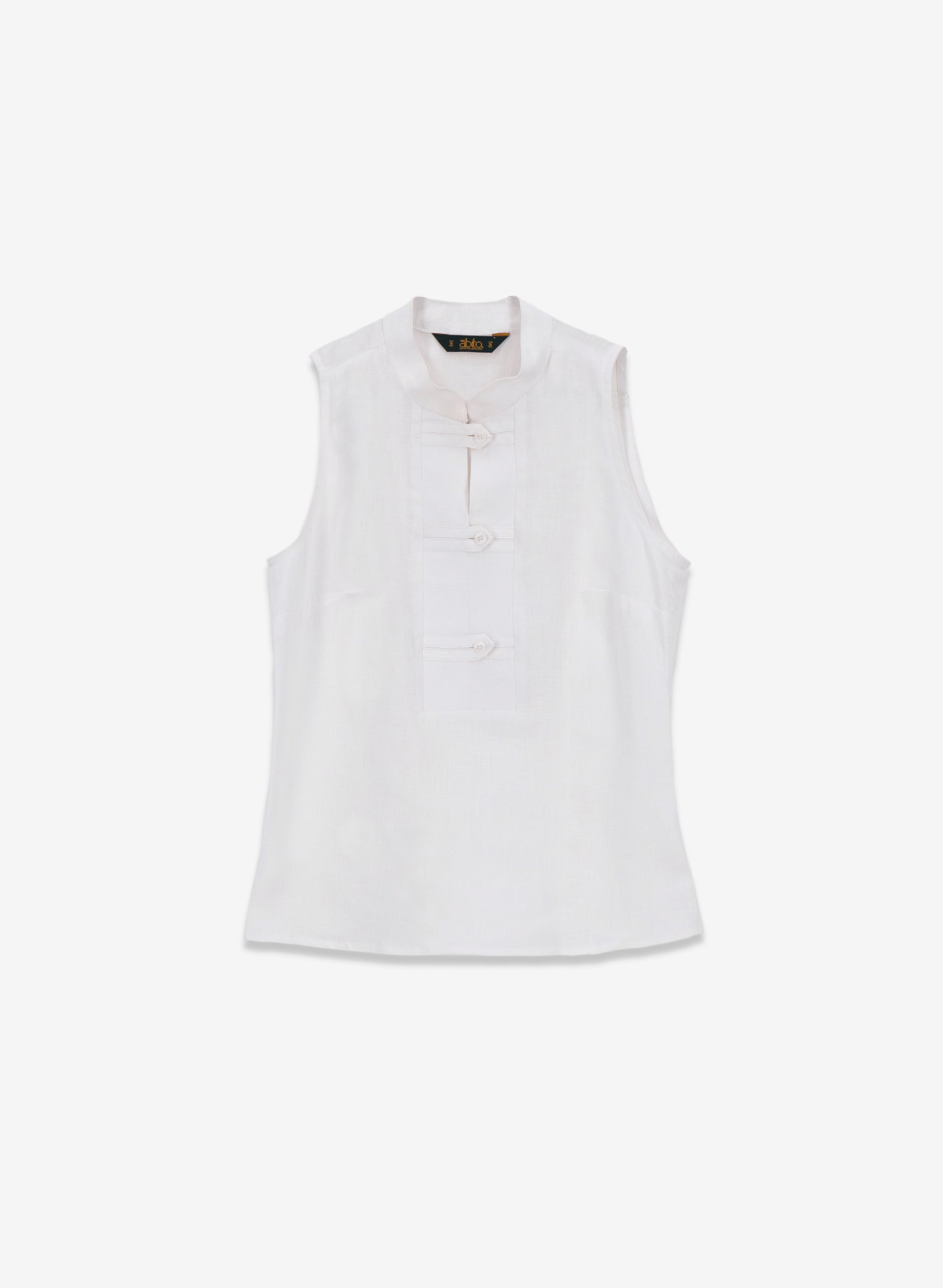 Blusa Cuello Mao 100% Lino Oyuki