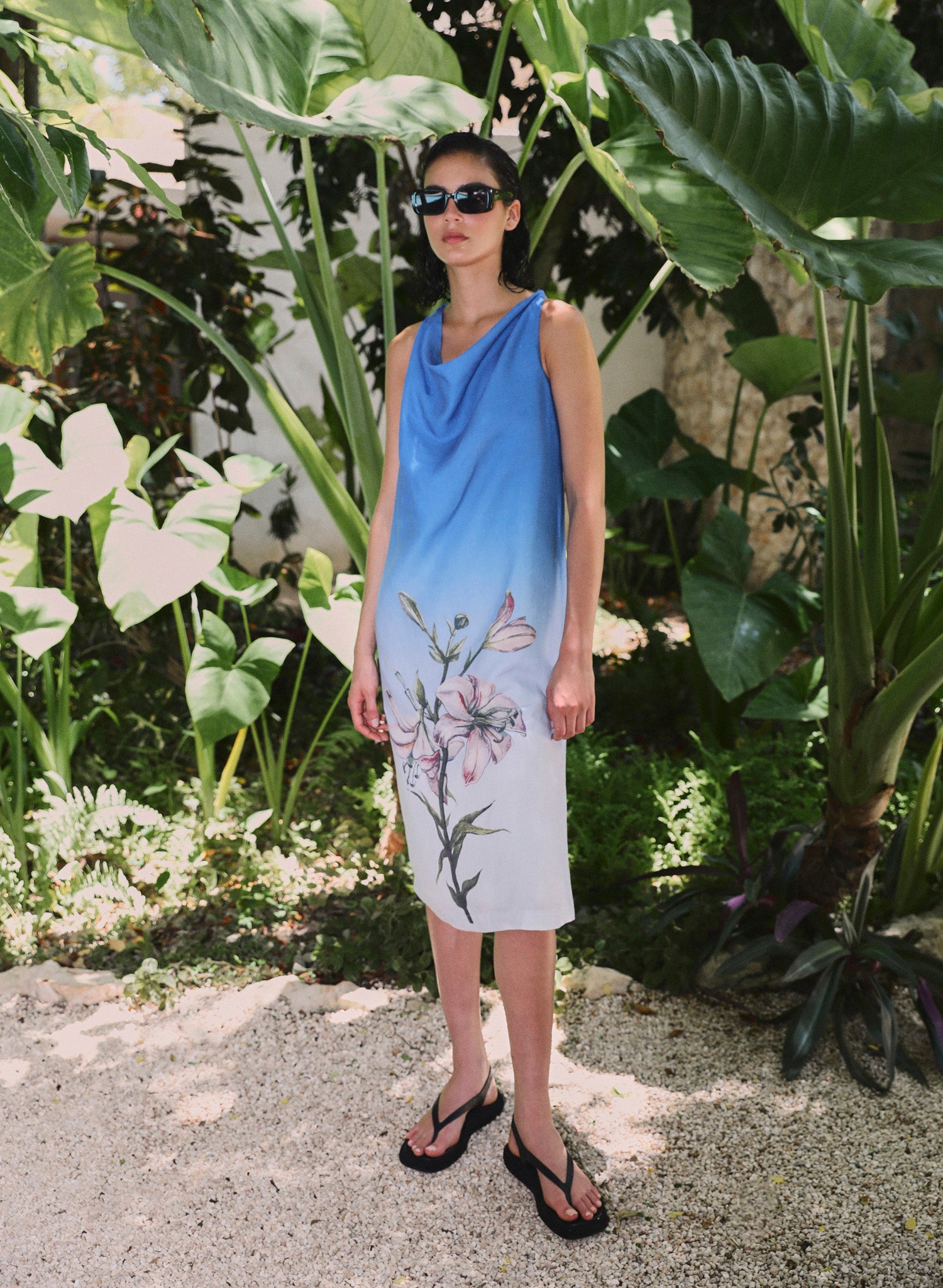 Vestido Midi 100% Lino Hakeana