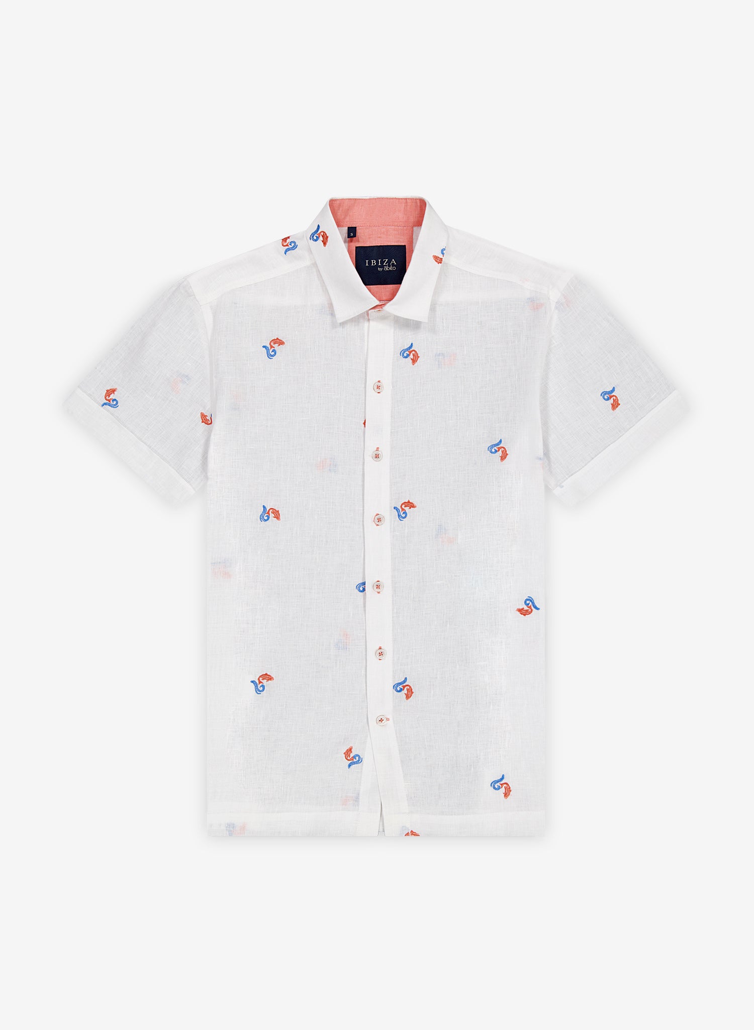 Camisa manga corta 100% Lino Mia Nerka