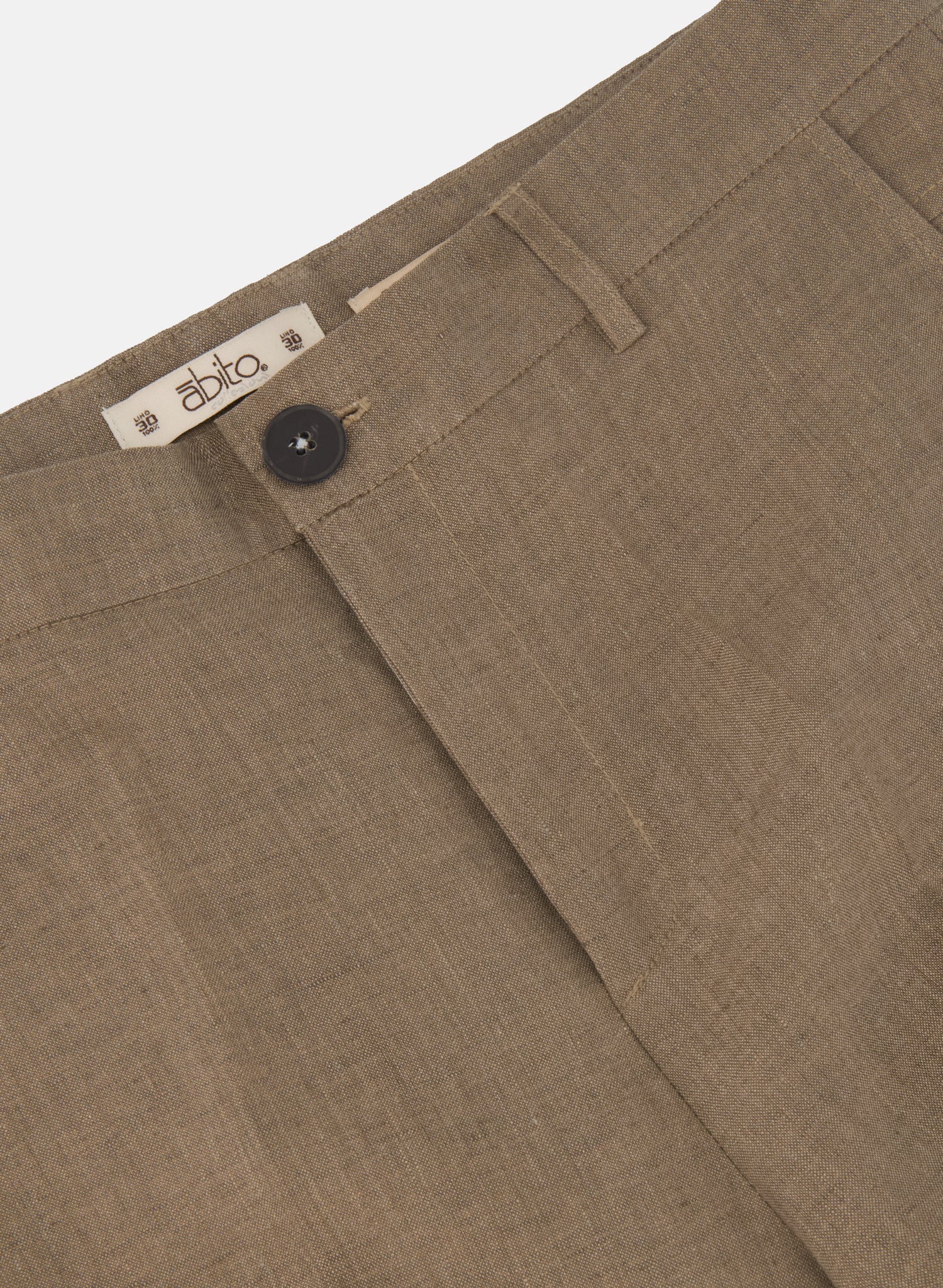 Pantalón Básico 100% Lino Slim Fit Coffe