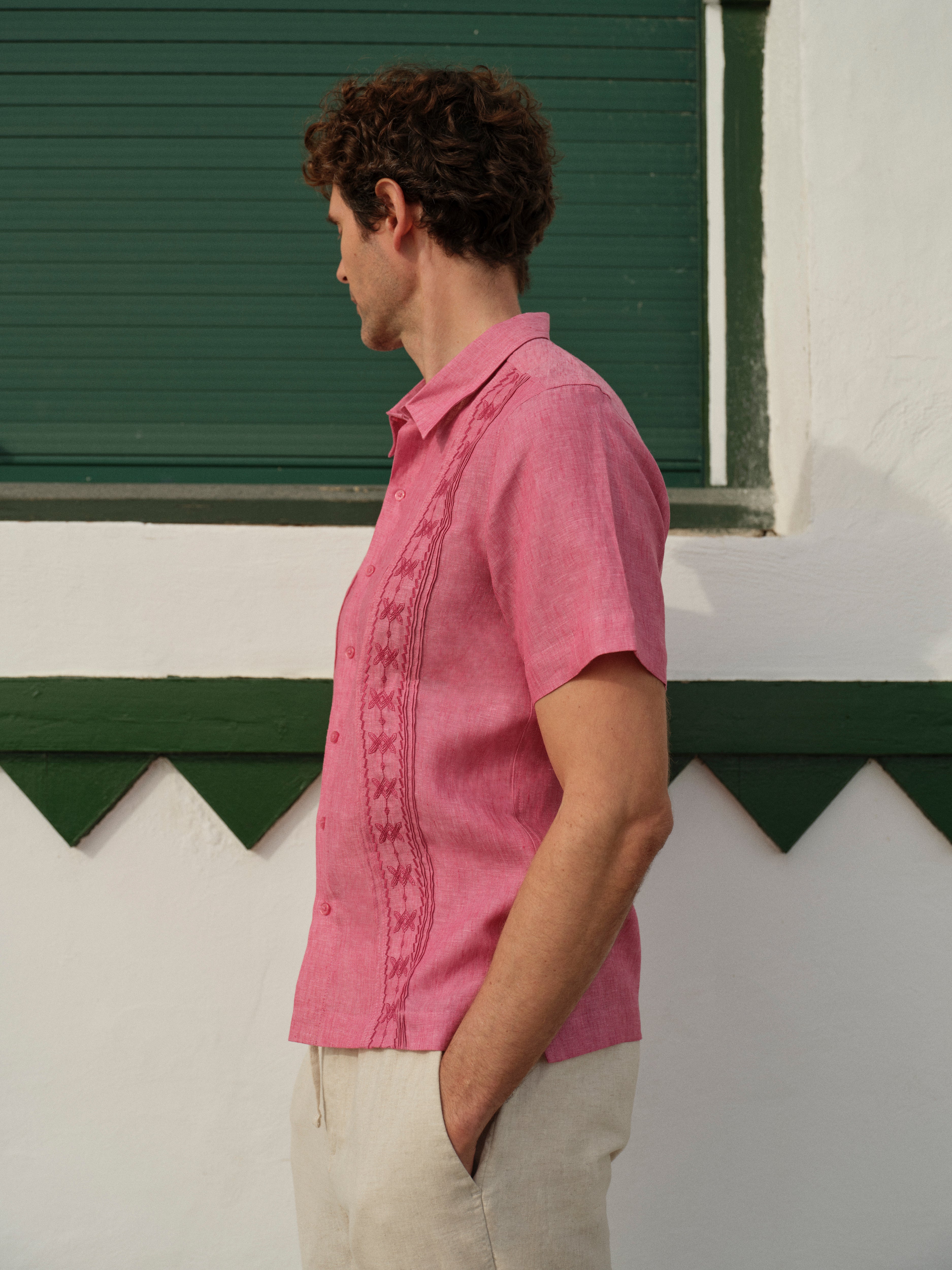 Guayabera manga corta 100% Lino Fonz