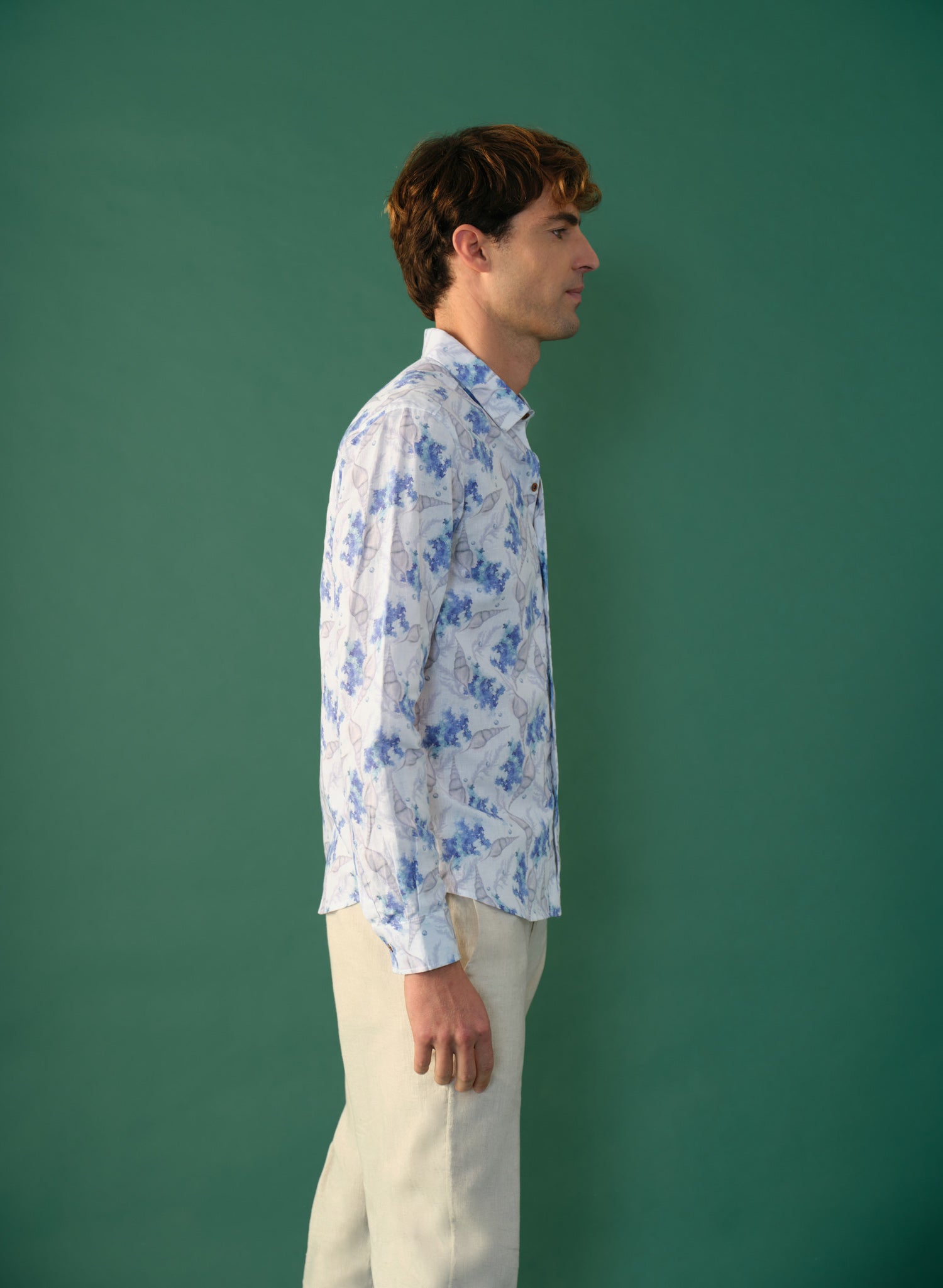 Camisa estampada 100% Lino Buck Bluzarga