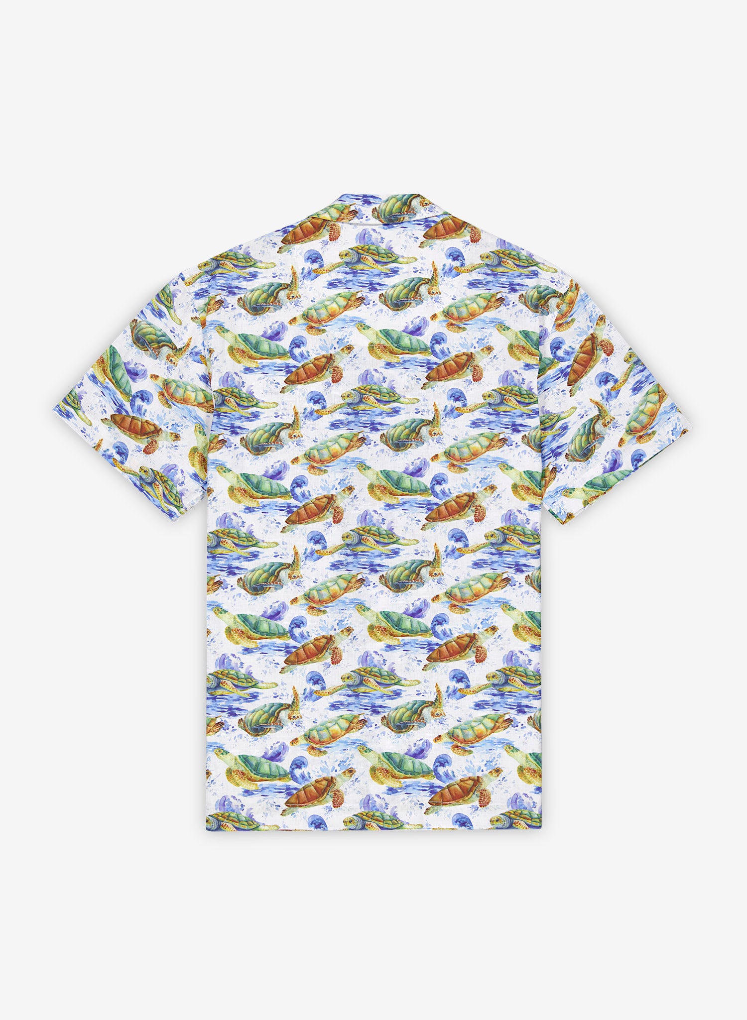 Camisa manga corta Tropical 100% Lino Samy