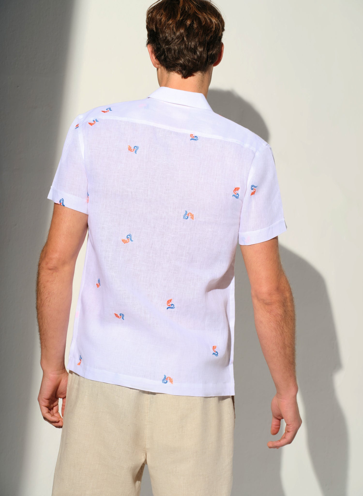 Camisa manga corta 100% Lino Mia Nerka