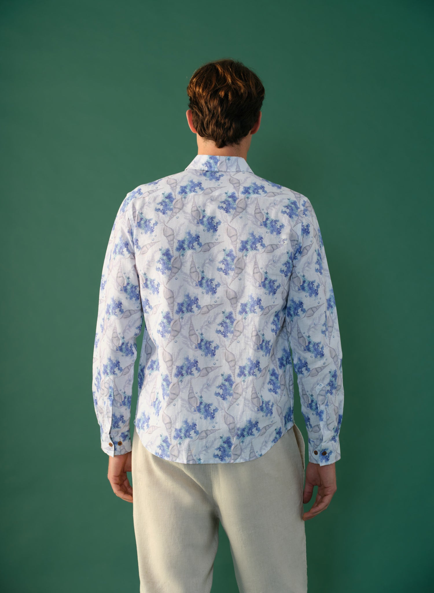 Camisa estampada 100% Lino Buck Bluzarga
