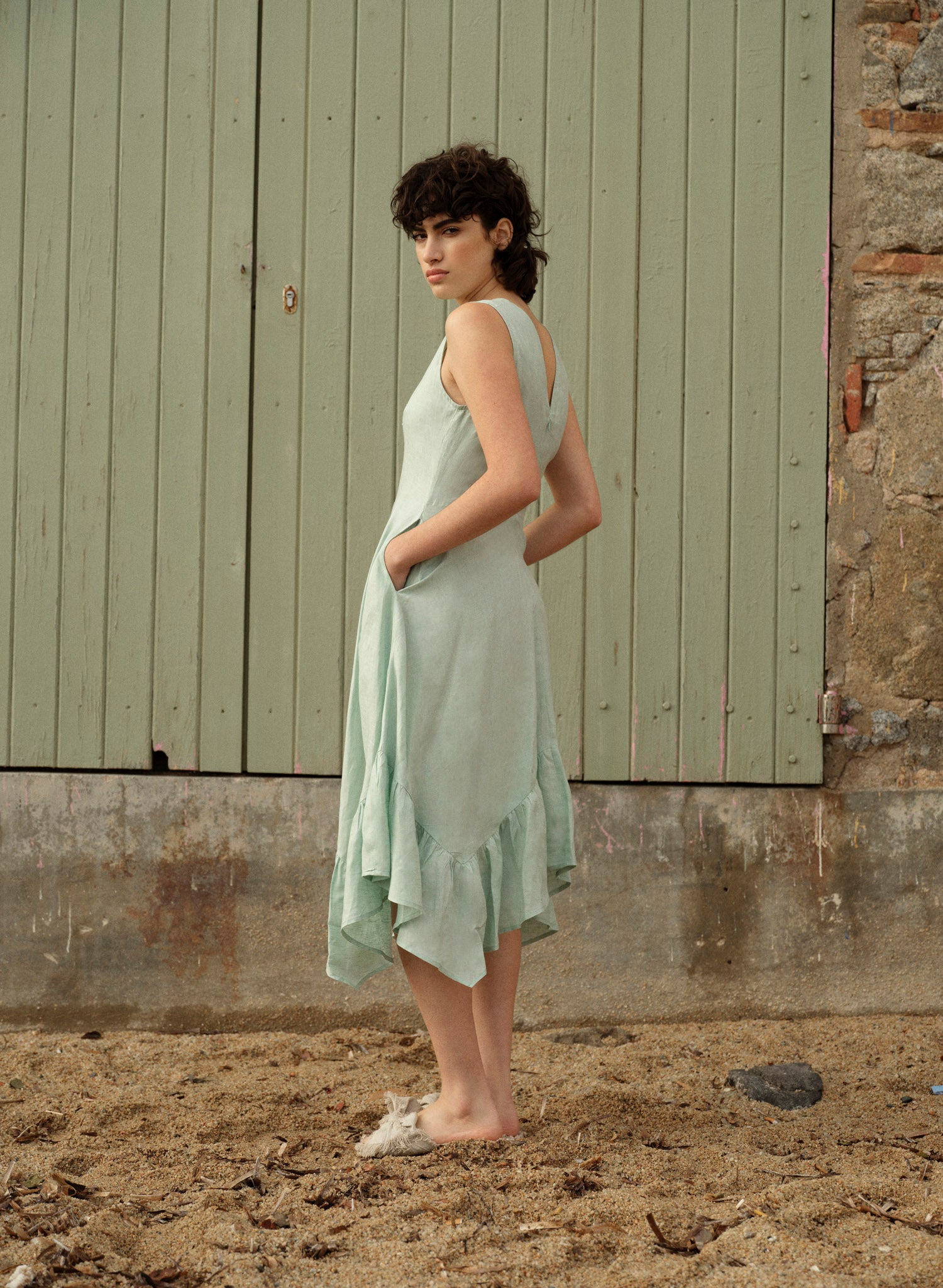 Vestido Midi 100% Lino Jessma