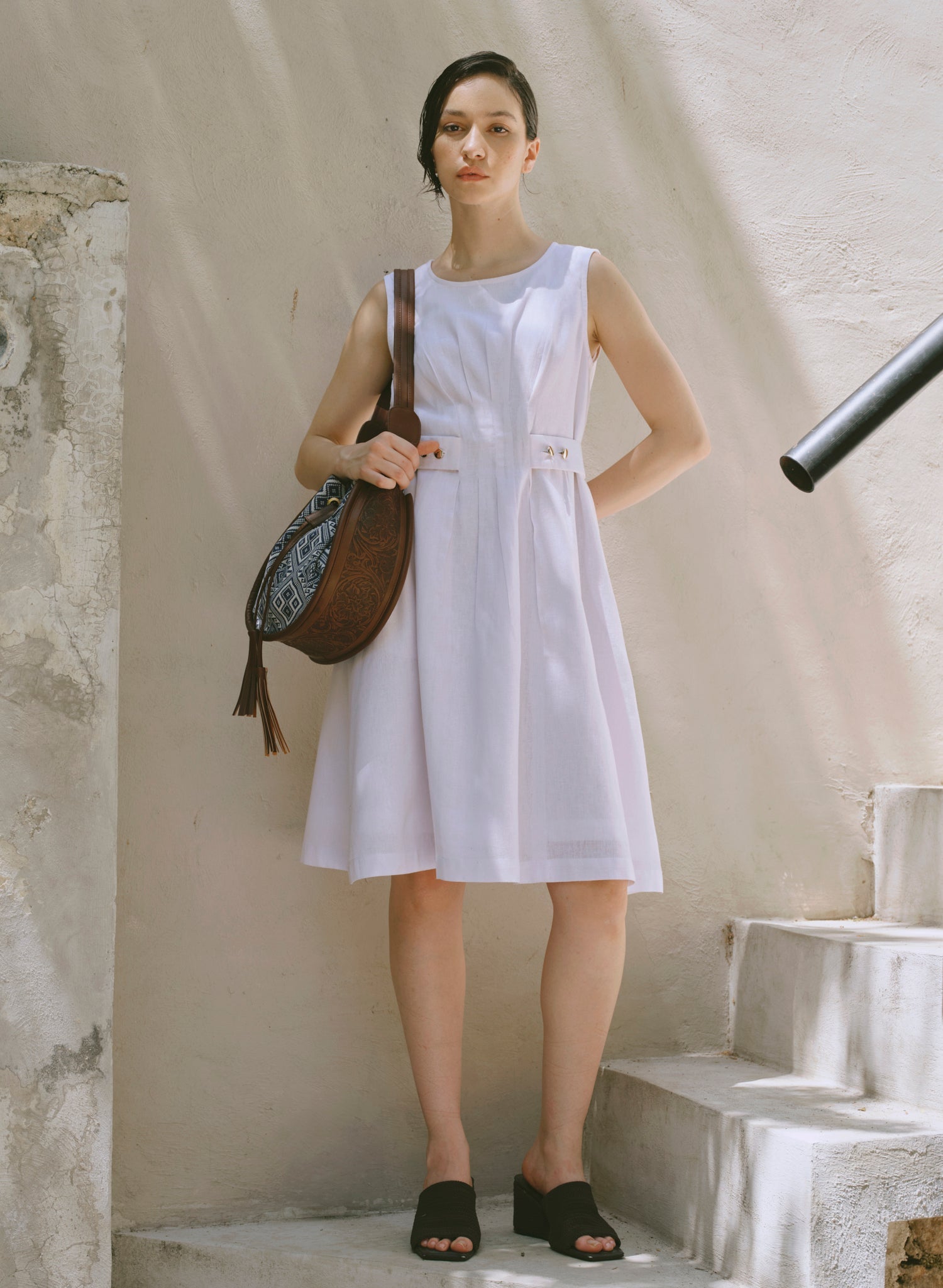 Vestido Midi Lino Algodón Ivonne1