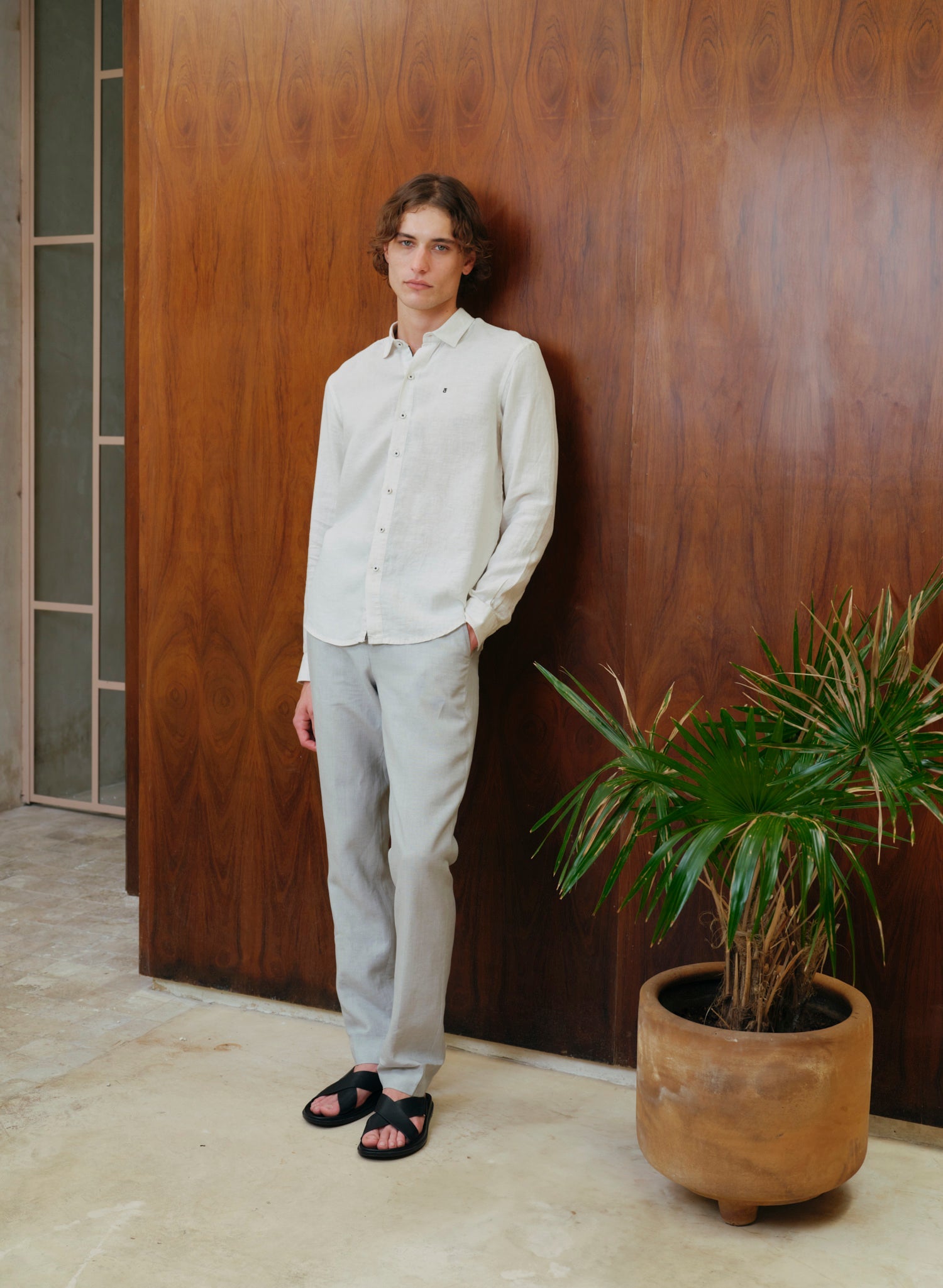 Camisa manga larga Lino Algodón Balem