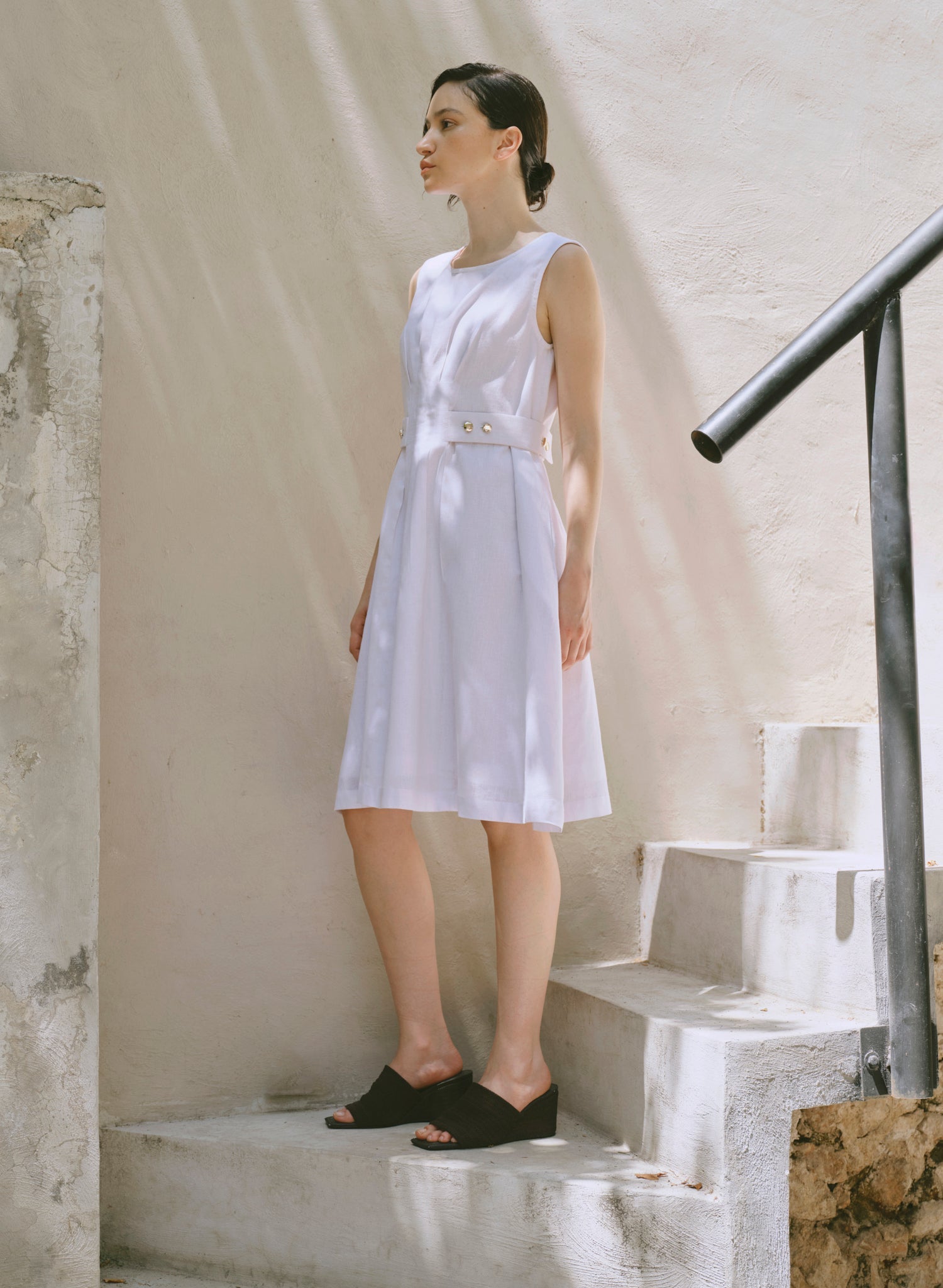 Vestido Midi Lino Algodón Ivonne