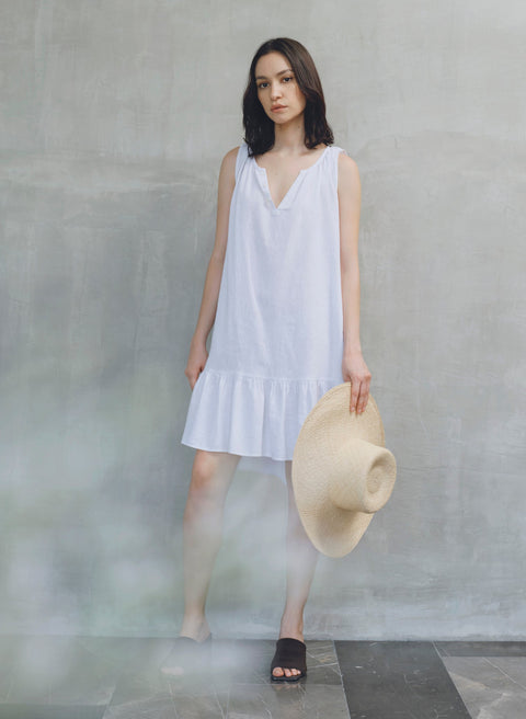 Vestido Corto Lino Algodón Qala