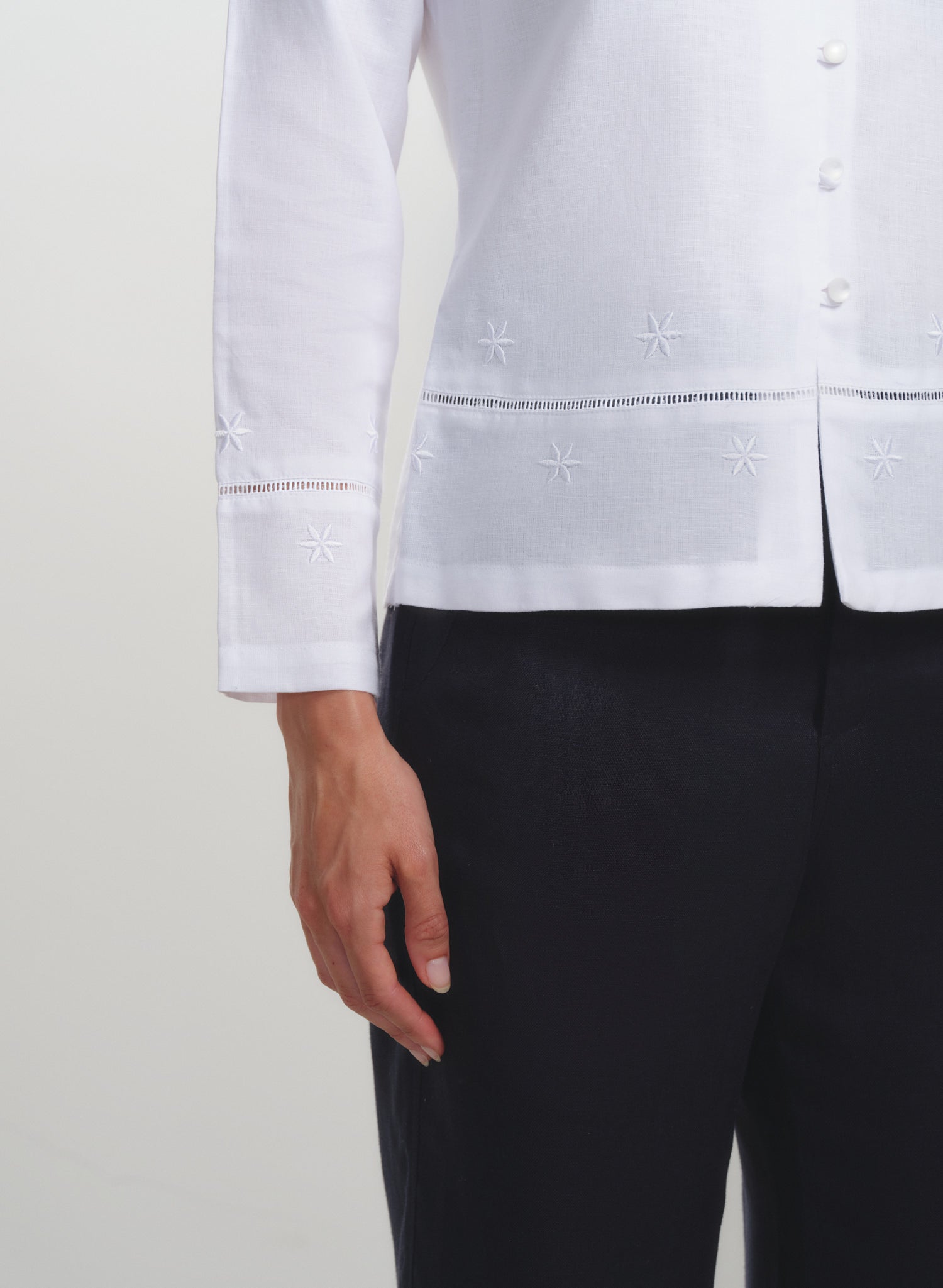 Blusa manga larga 100% Lino Aurora