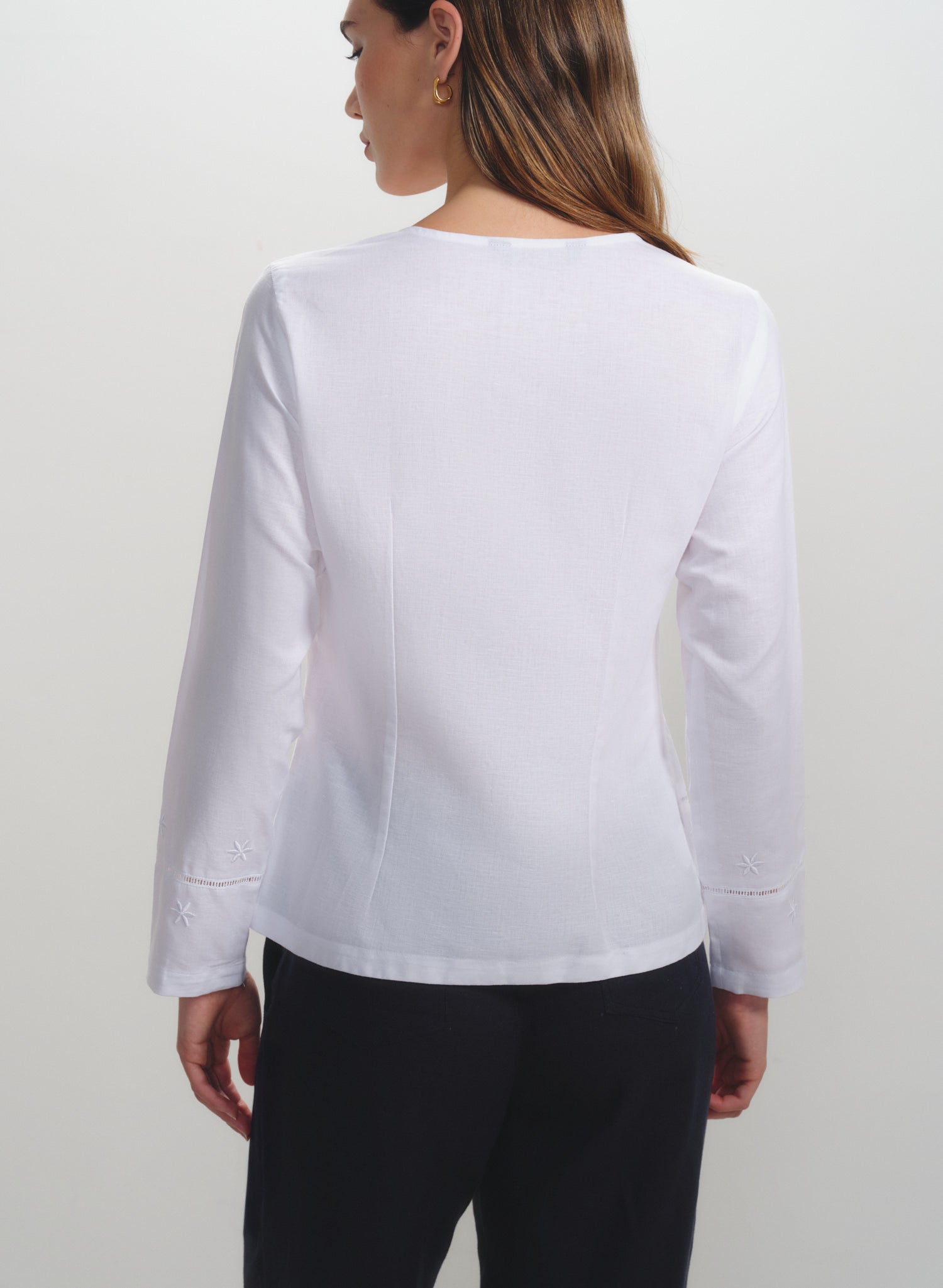 Blusa manga larga 100% Lino Aurora