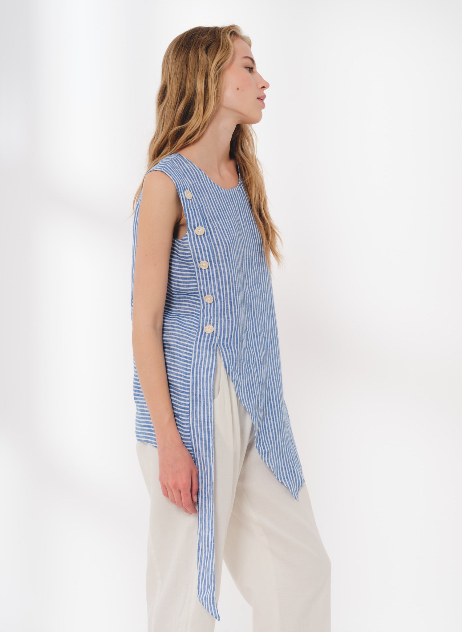 Blusa sin mangas 100% Lino Avy