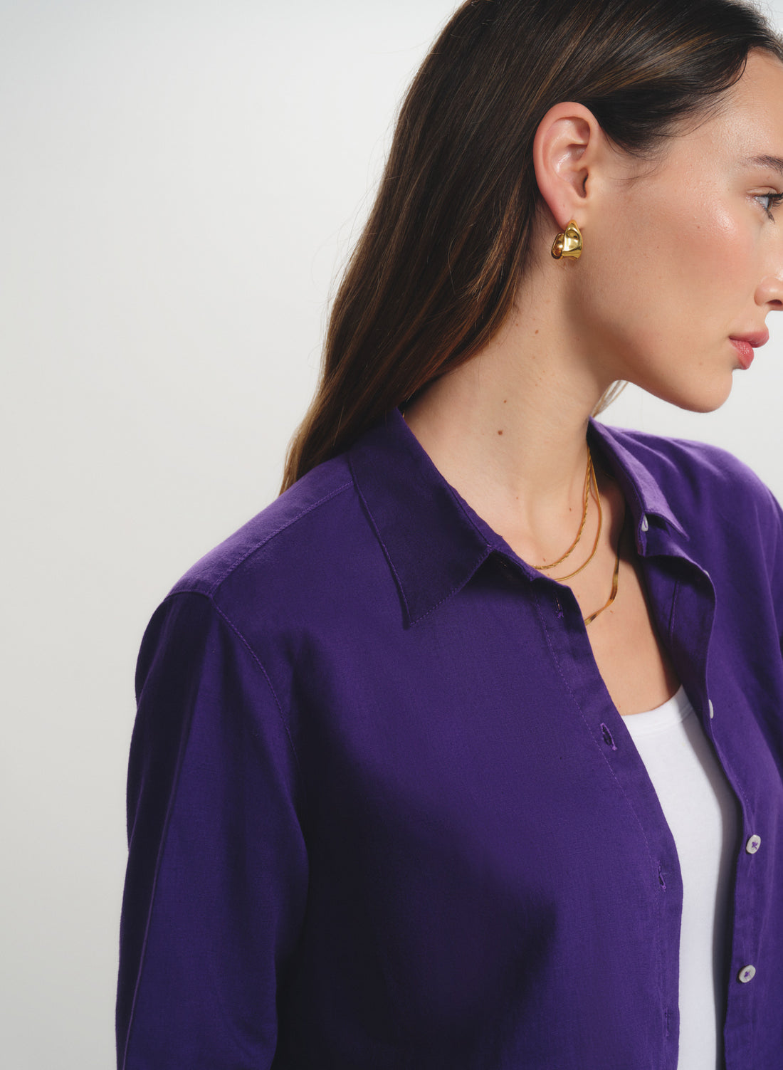 Blusa camisera Lino Algodón Essenziale