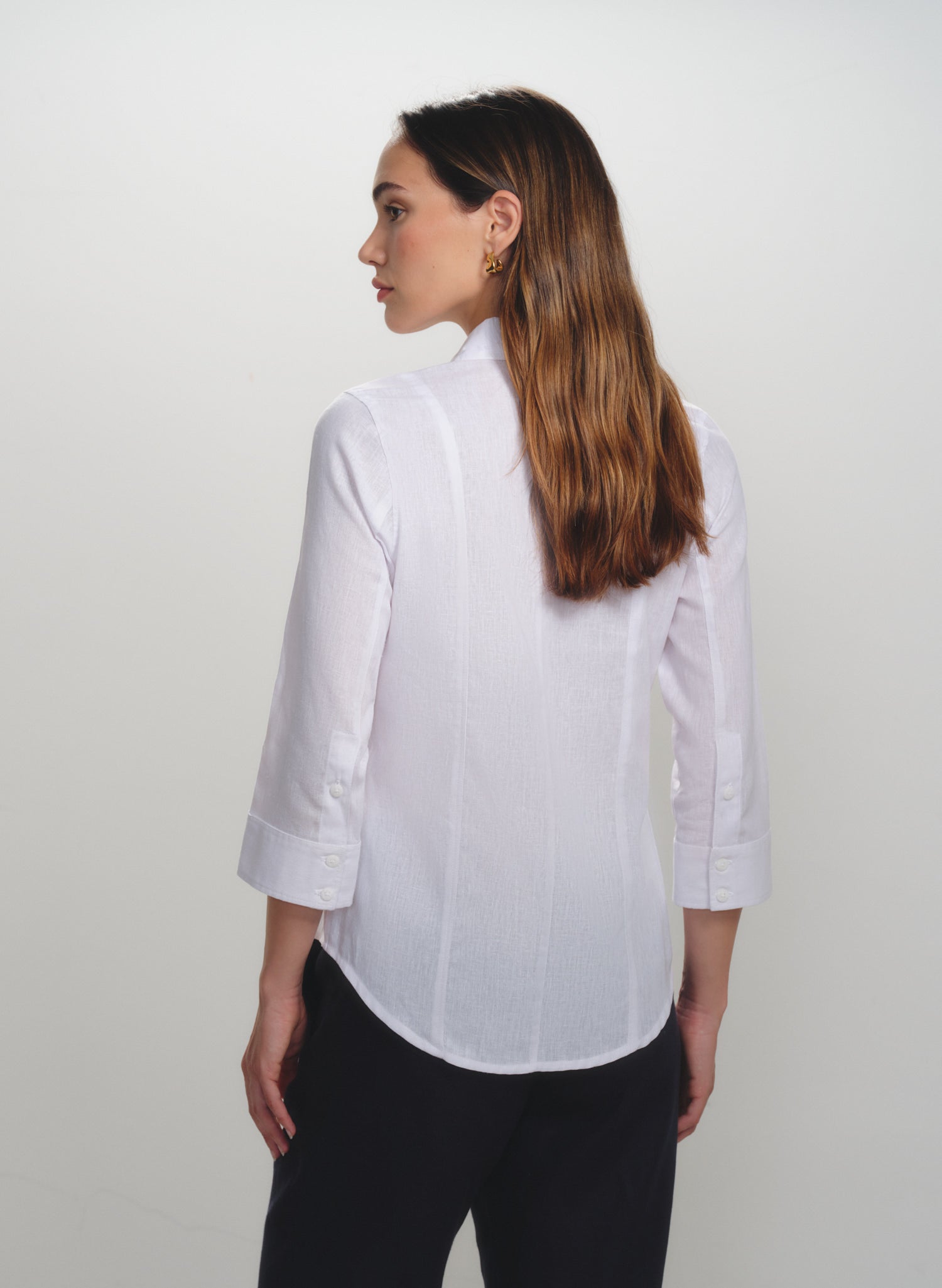 Blusa manga 3/4 100% lino Donna