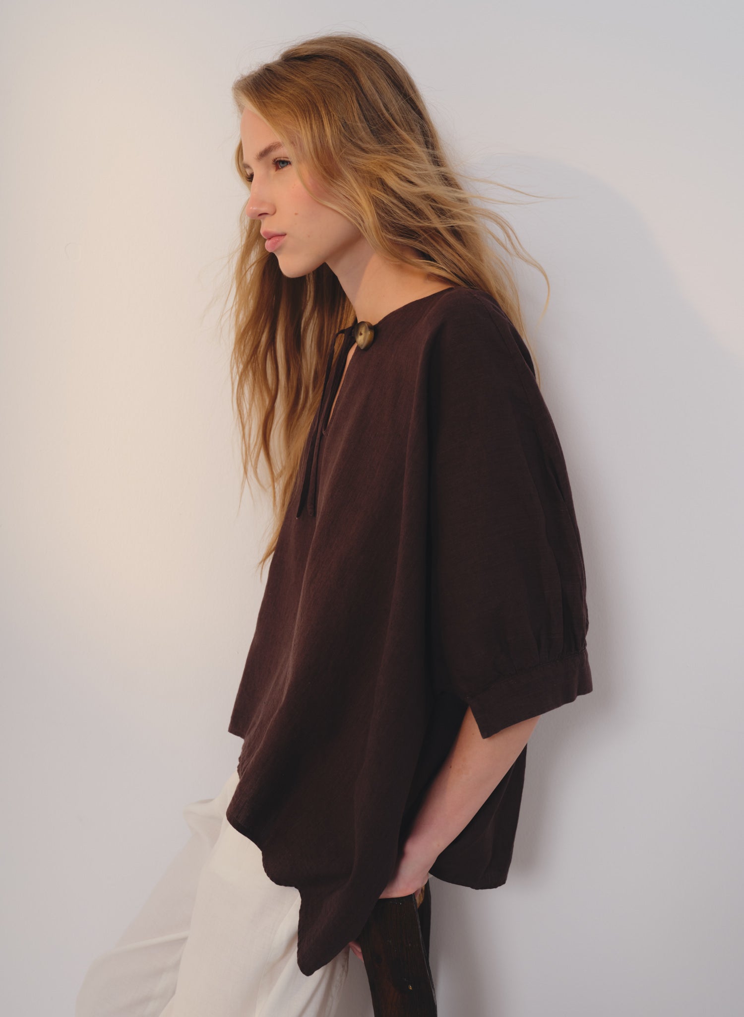 Blusa amplia 100% Lino Gracale