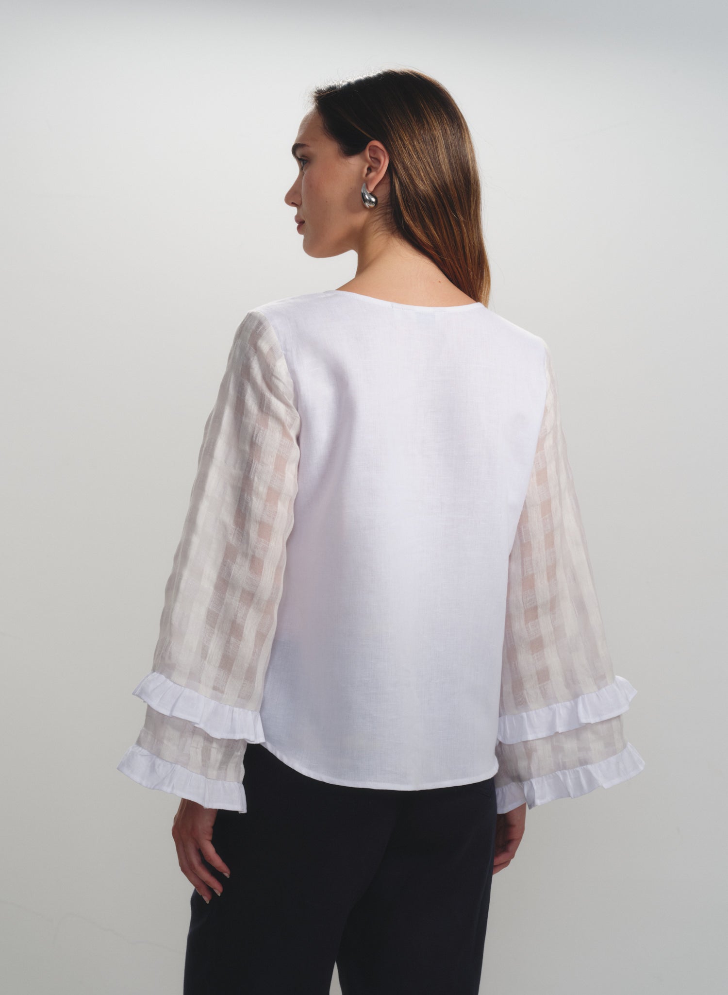 Blusa con mangas amplias Lino Algodón Menodora