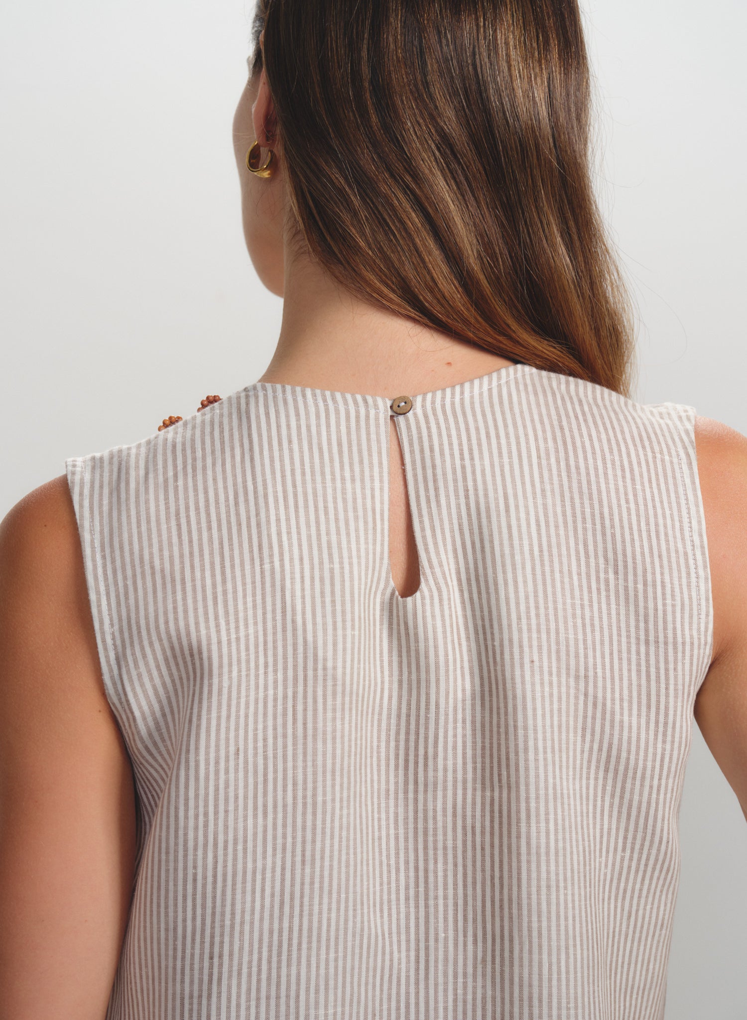 Blusa con frente cruzado 100% Lino Nash