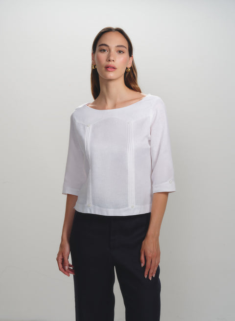 Blusa Guayabera 100% Lino Sandra