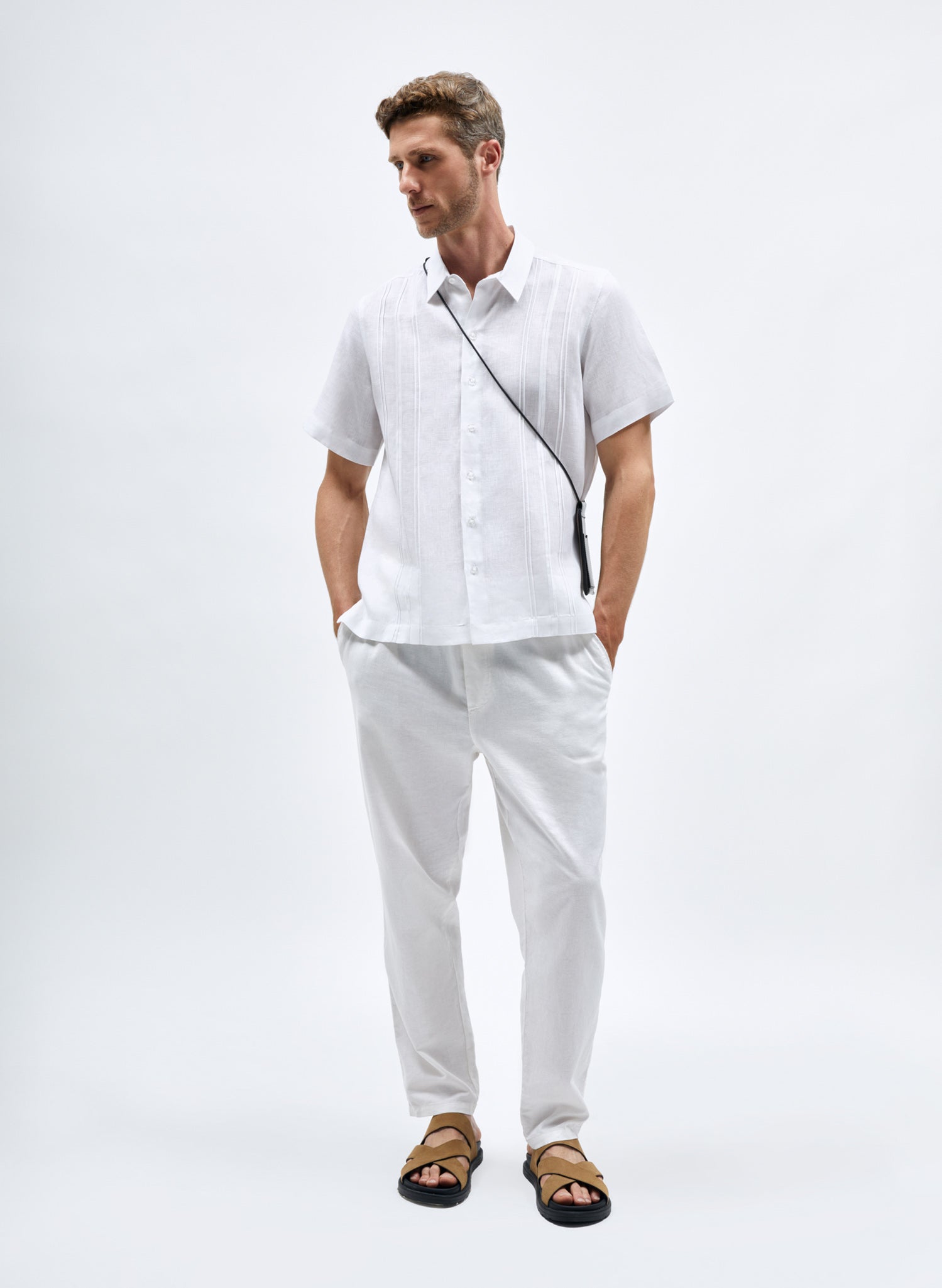 Guayabera manga corta Lino Algodón Boris