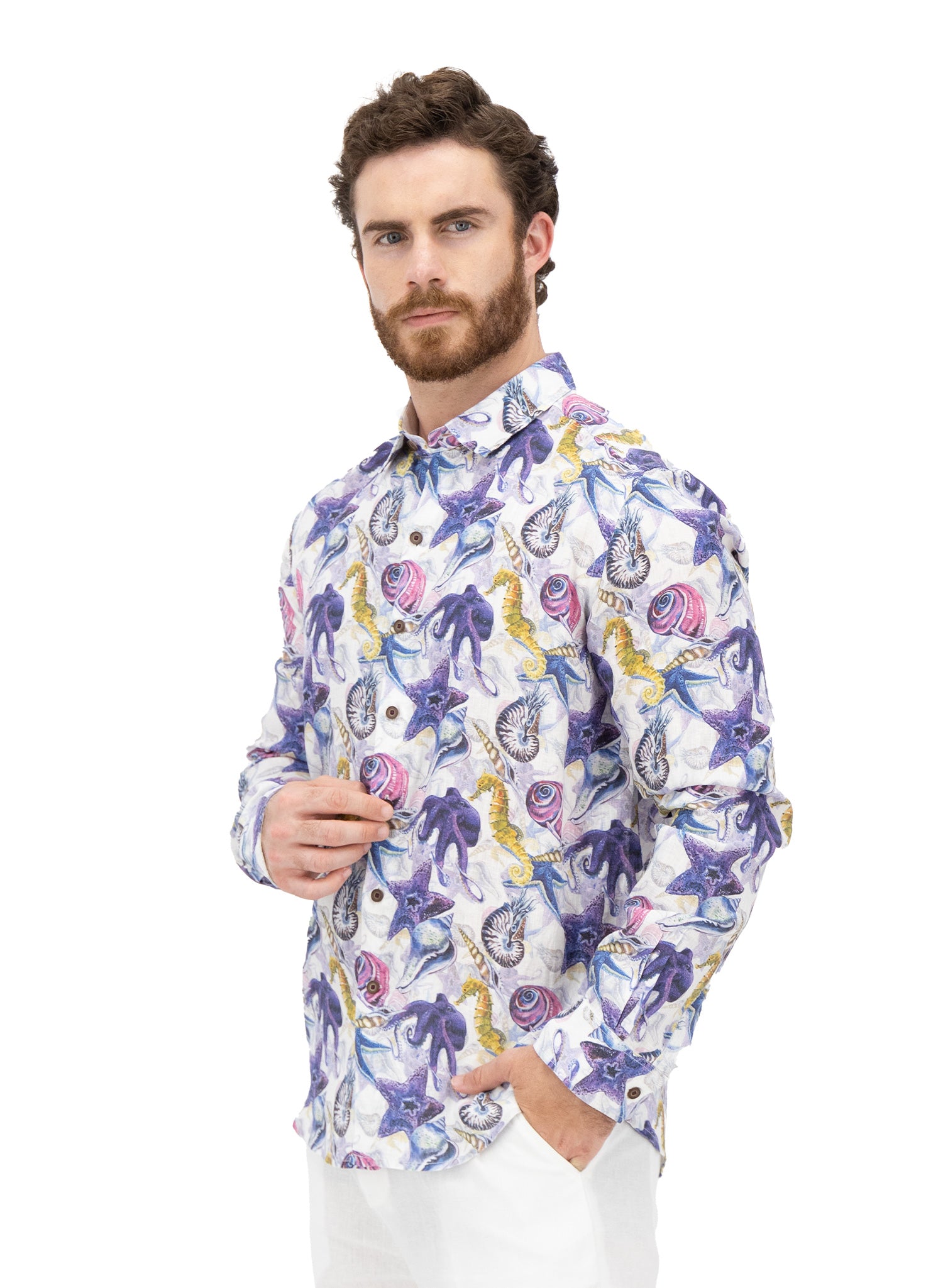 Camisa estampada Buck Purple Underwater