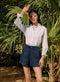Blusa Camisera 100% lino Essenziale