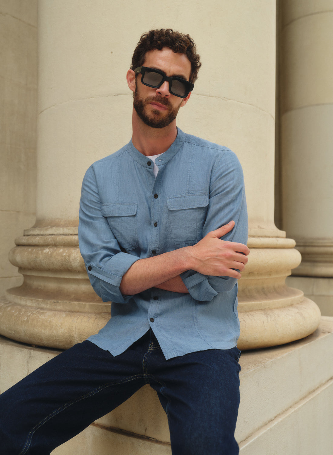 Camisa manga larga 100% Lino Erial