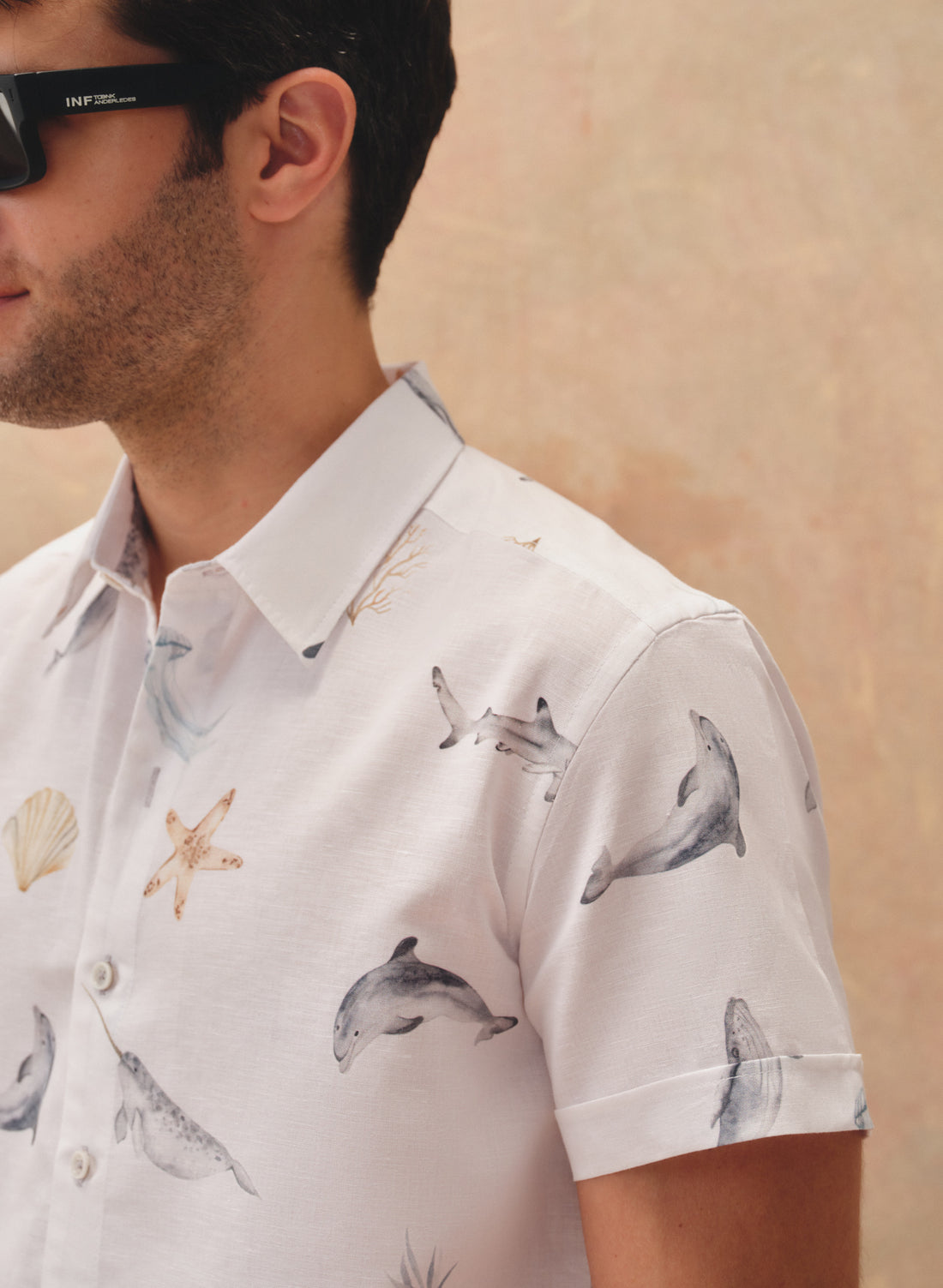 Camisa manga corta Lino Algodón Paraga Mourse