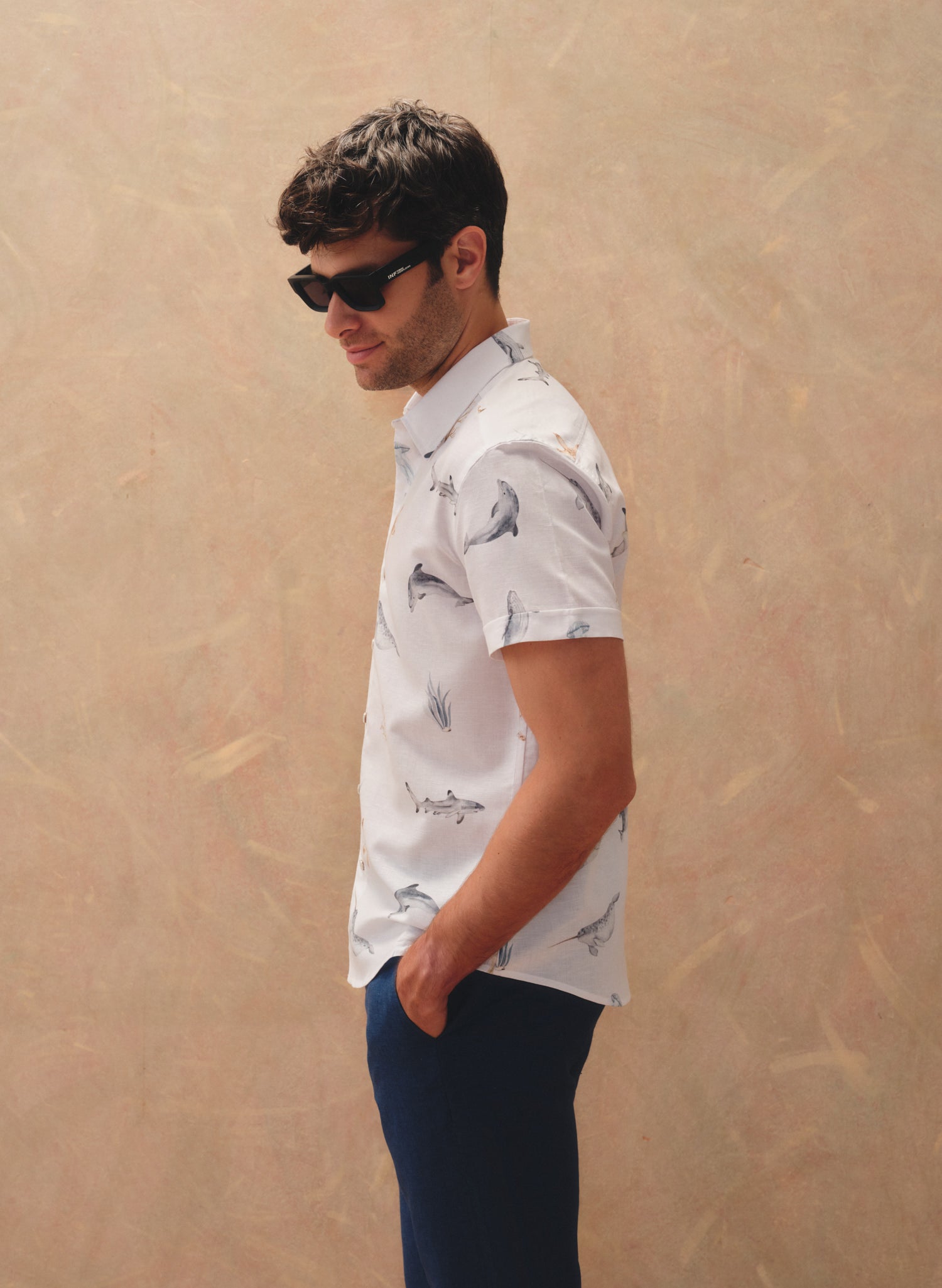 Camisa manga corta Lino Algodón Paraga Mourse