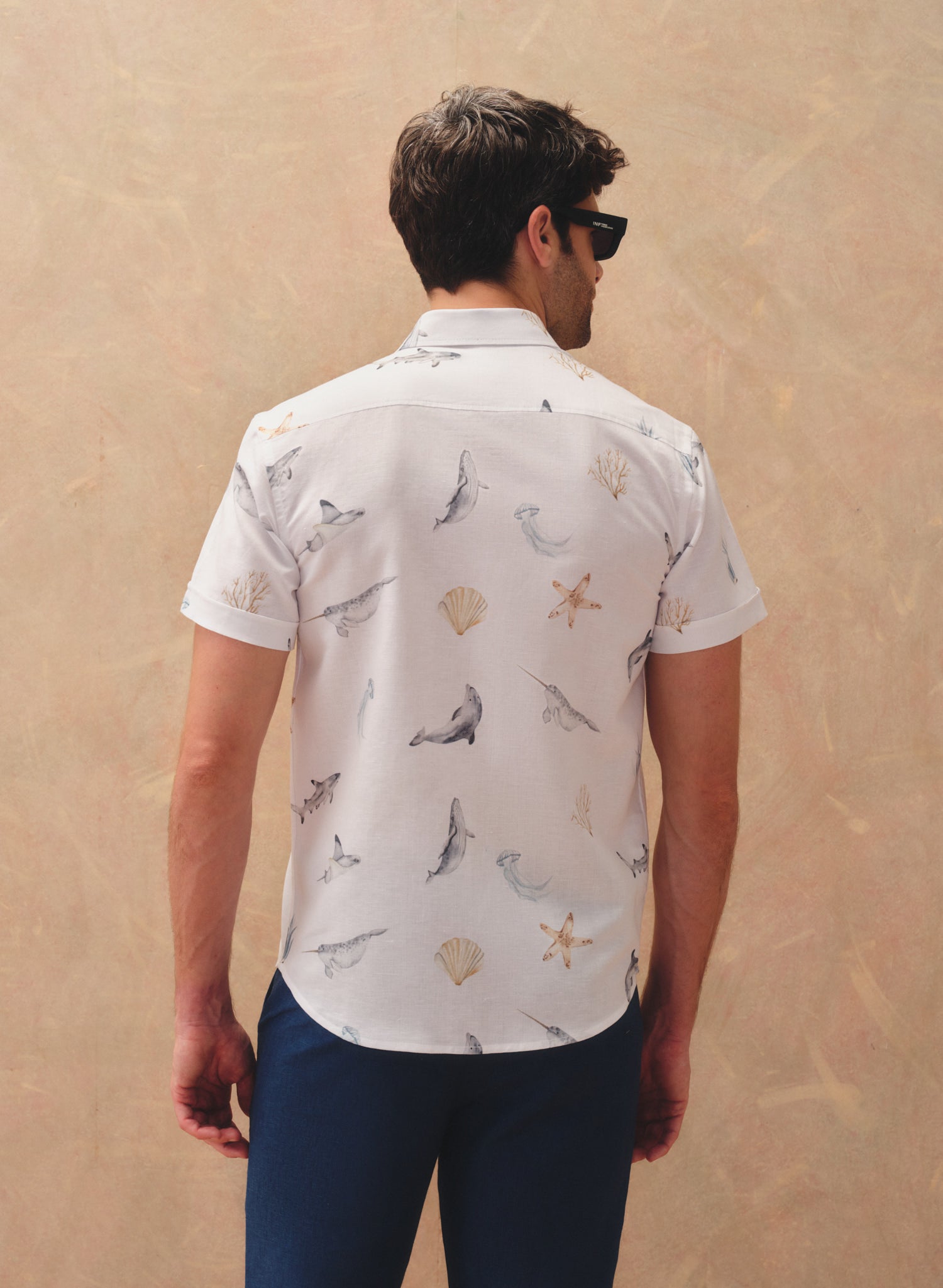 Camisa manga corta Lino Algodón Paraga Mourse