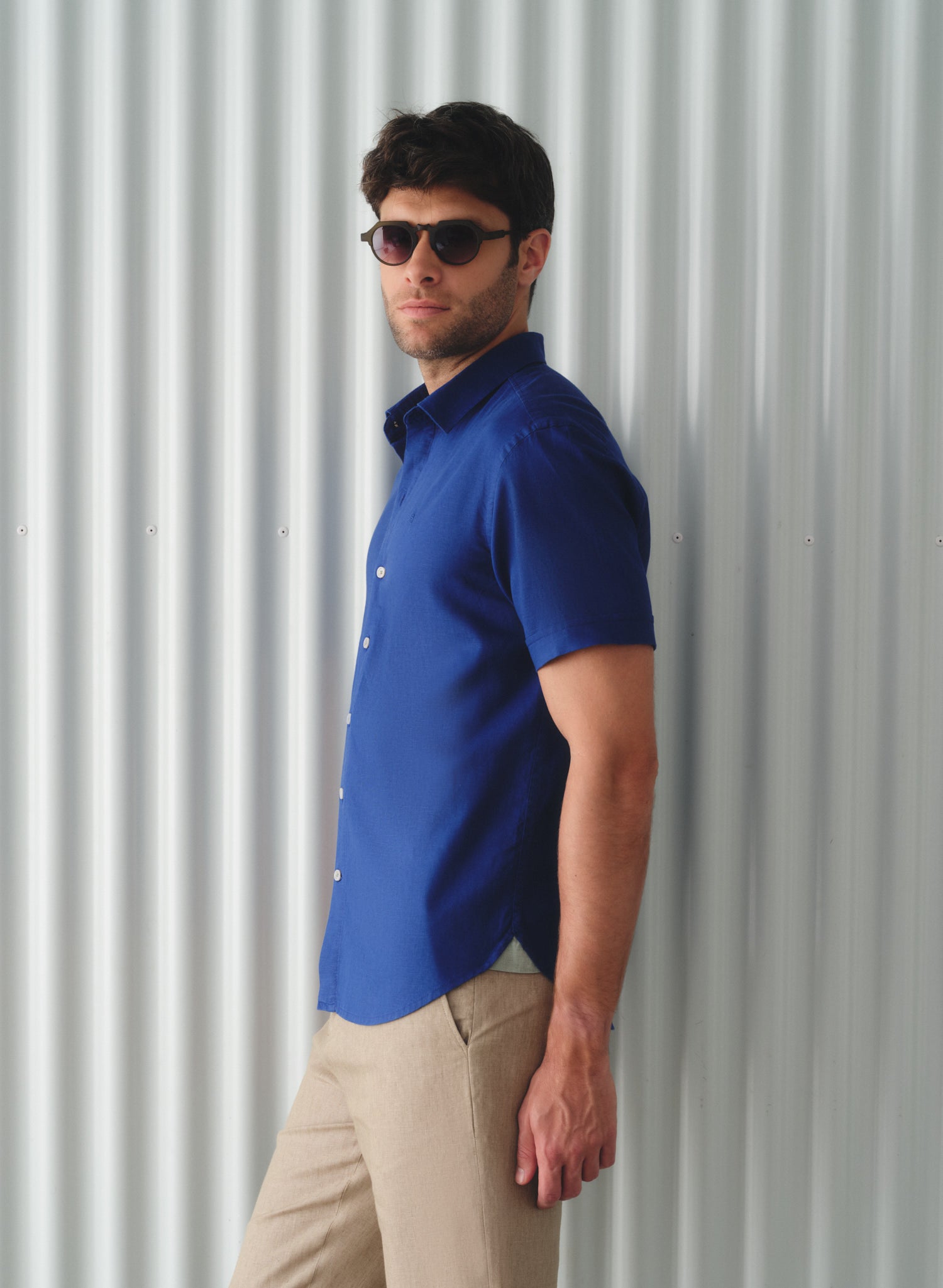 Camisa manga corta Lino Algodón Park