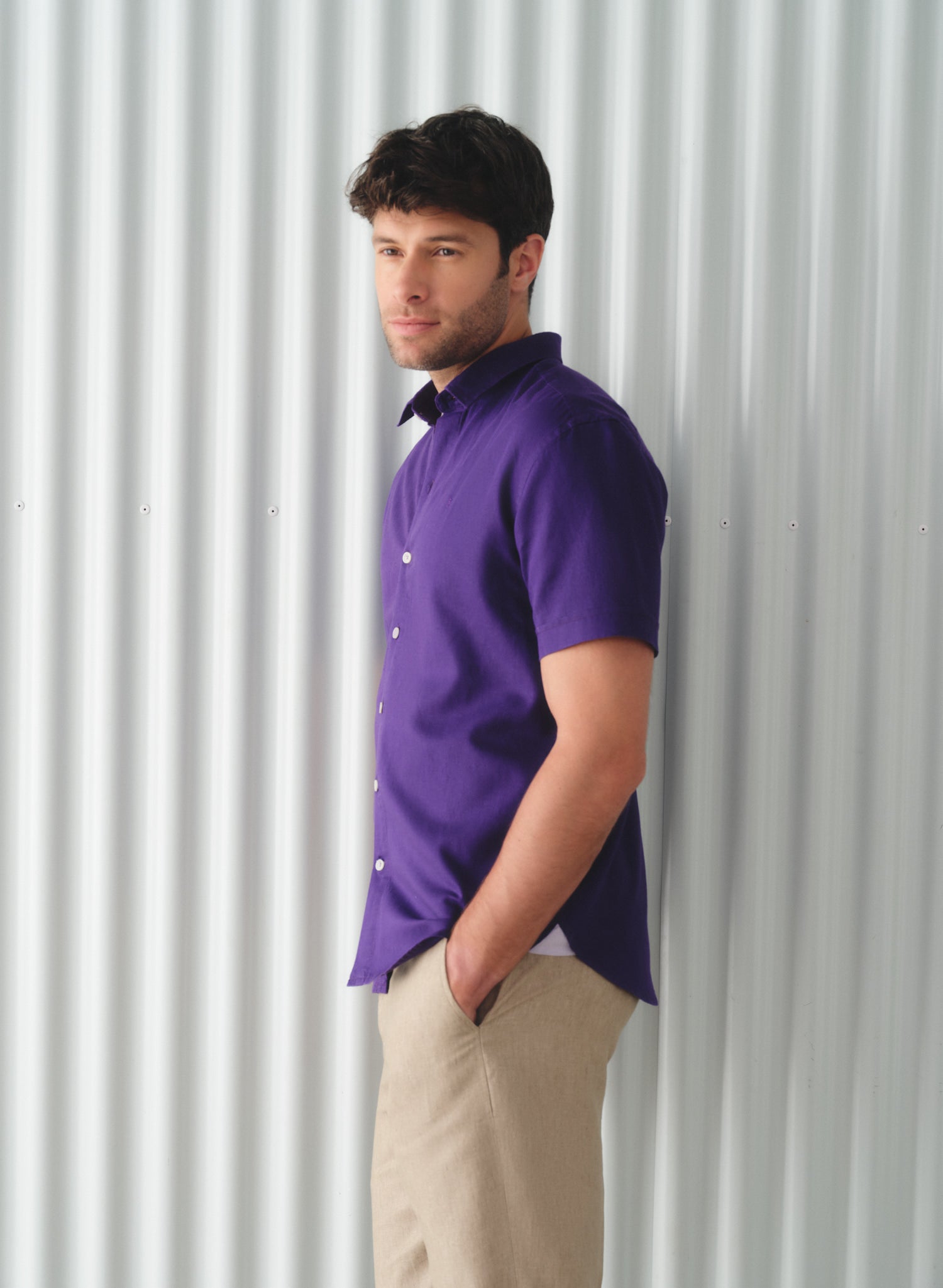Camisa manga corta Lino Algodón Park