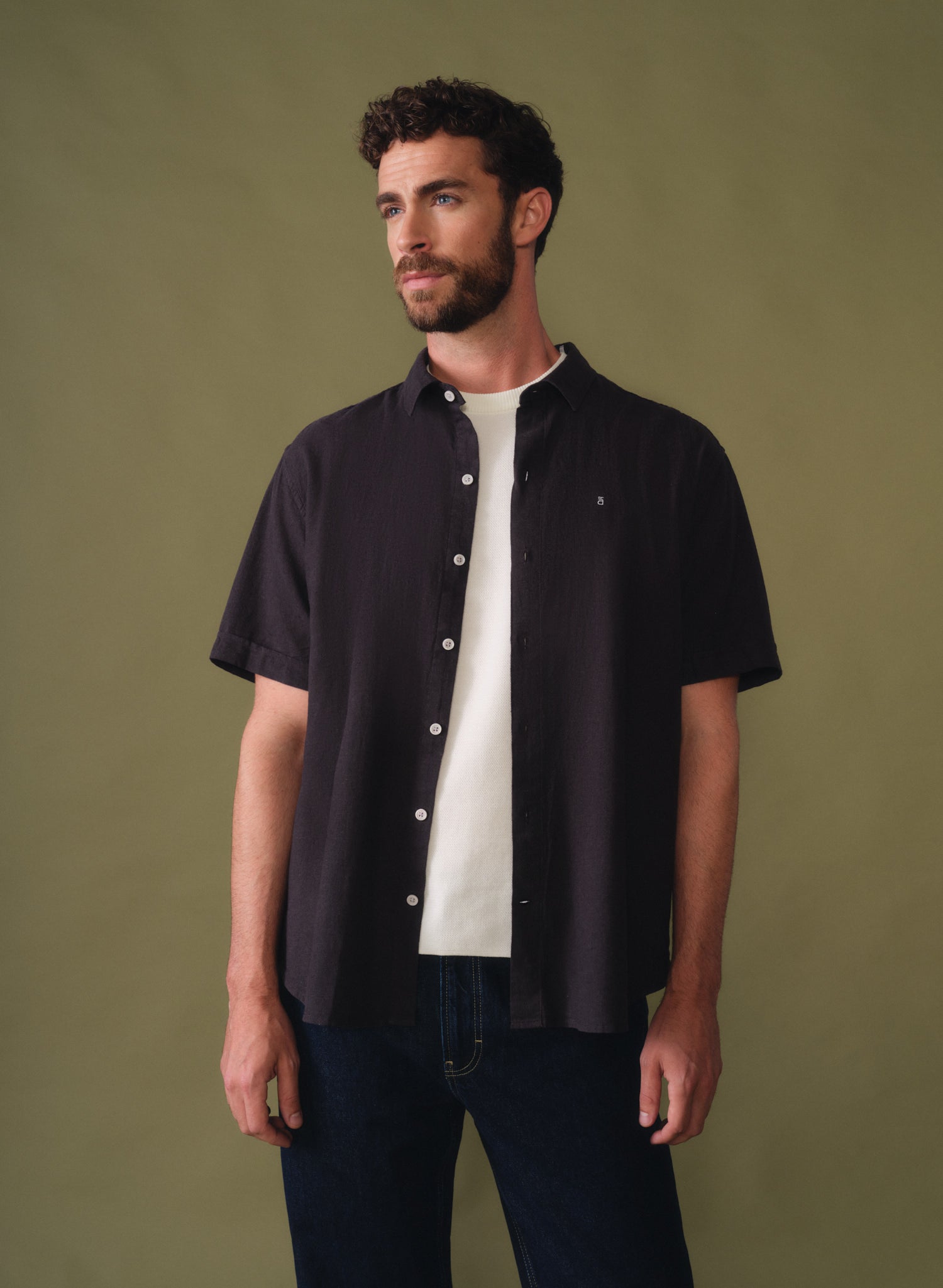 Camisa manga corta 100% Lino Park – Abito - Main Image