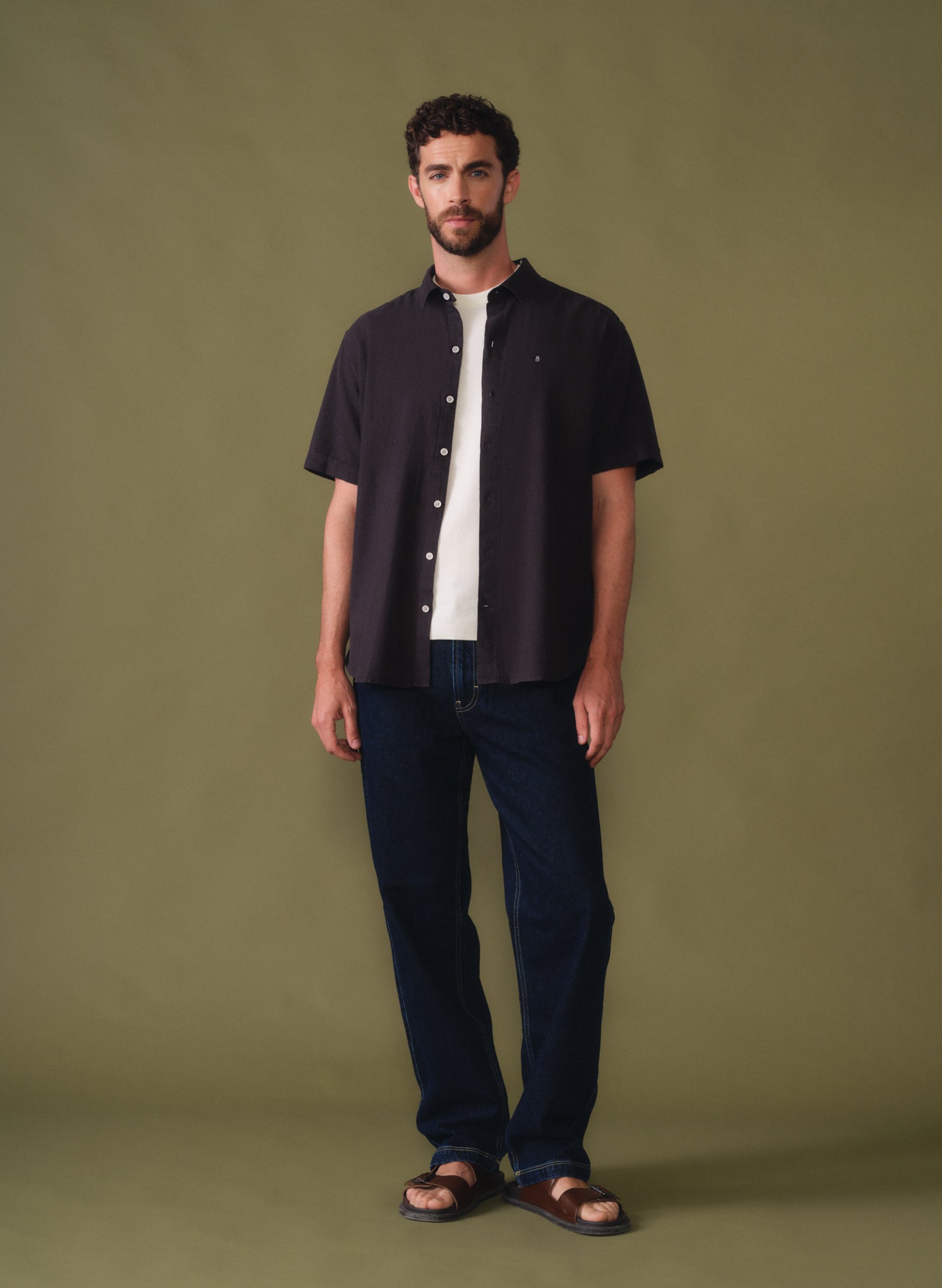 Camisa manga corta 100% Lino Park