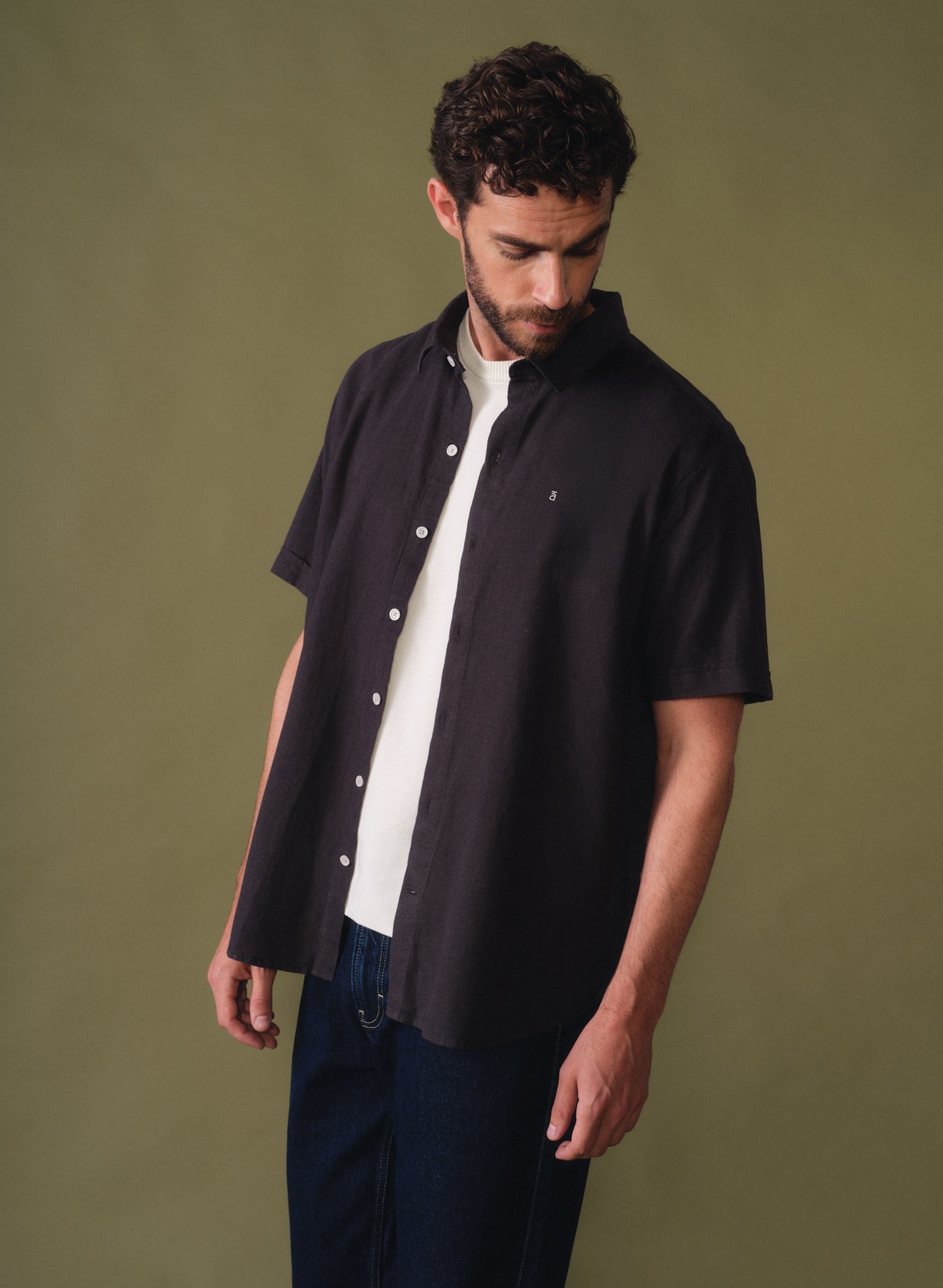 Camisa manga corta 100% Lino Park