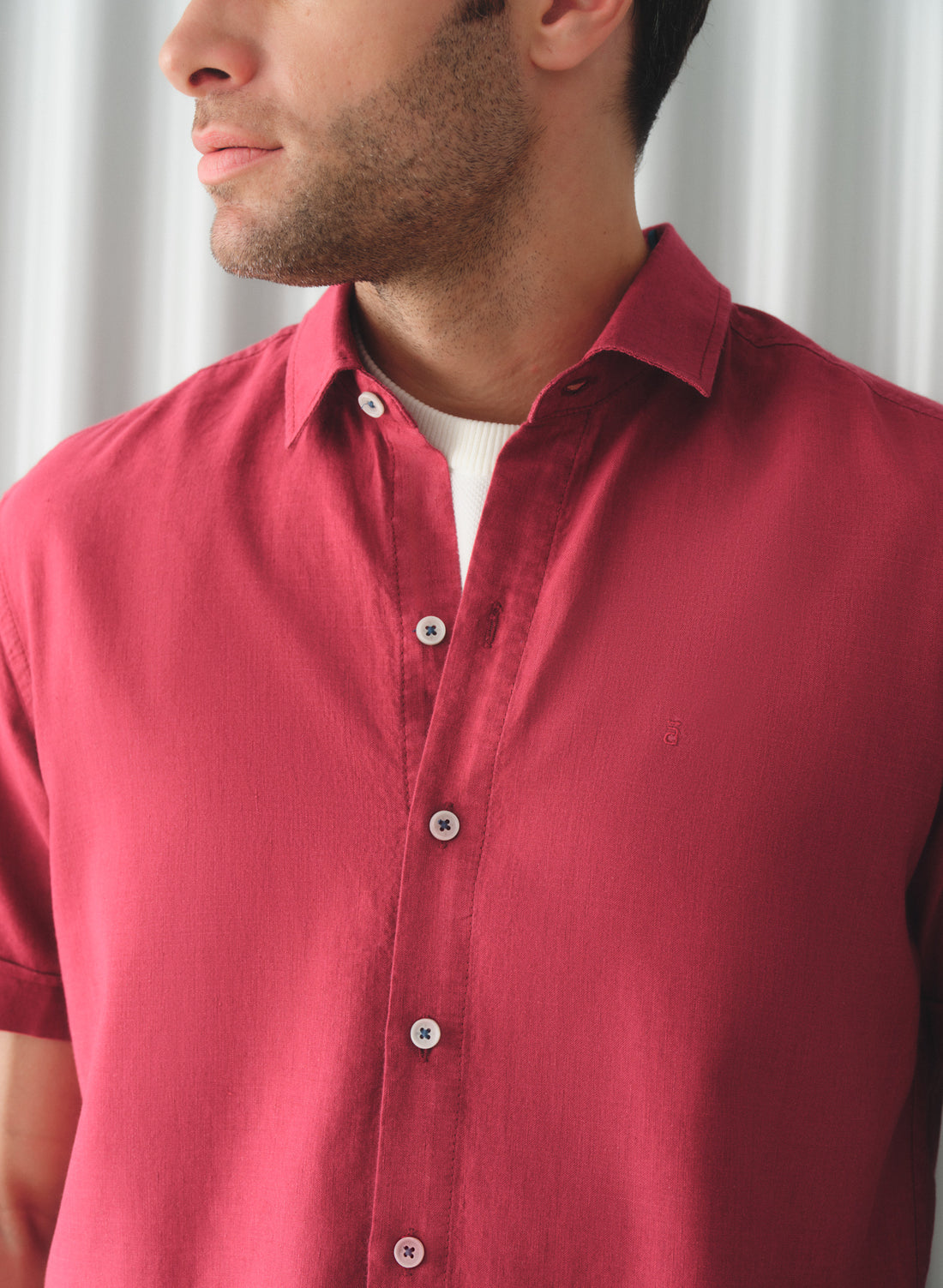 Camisa manga corta Lino Algodón Park