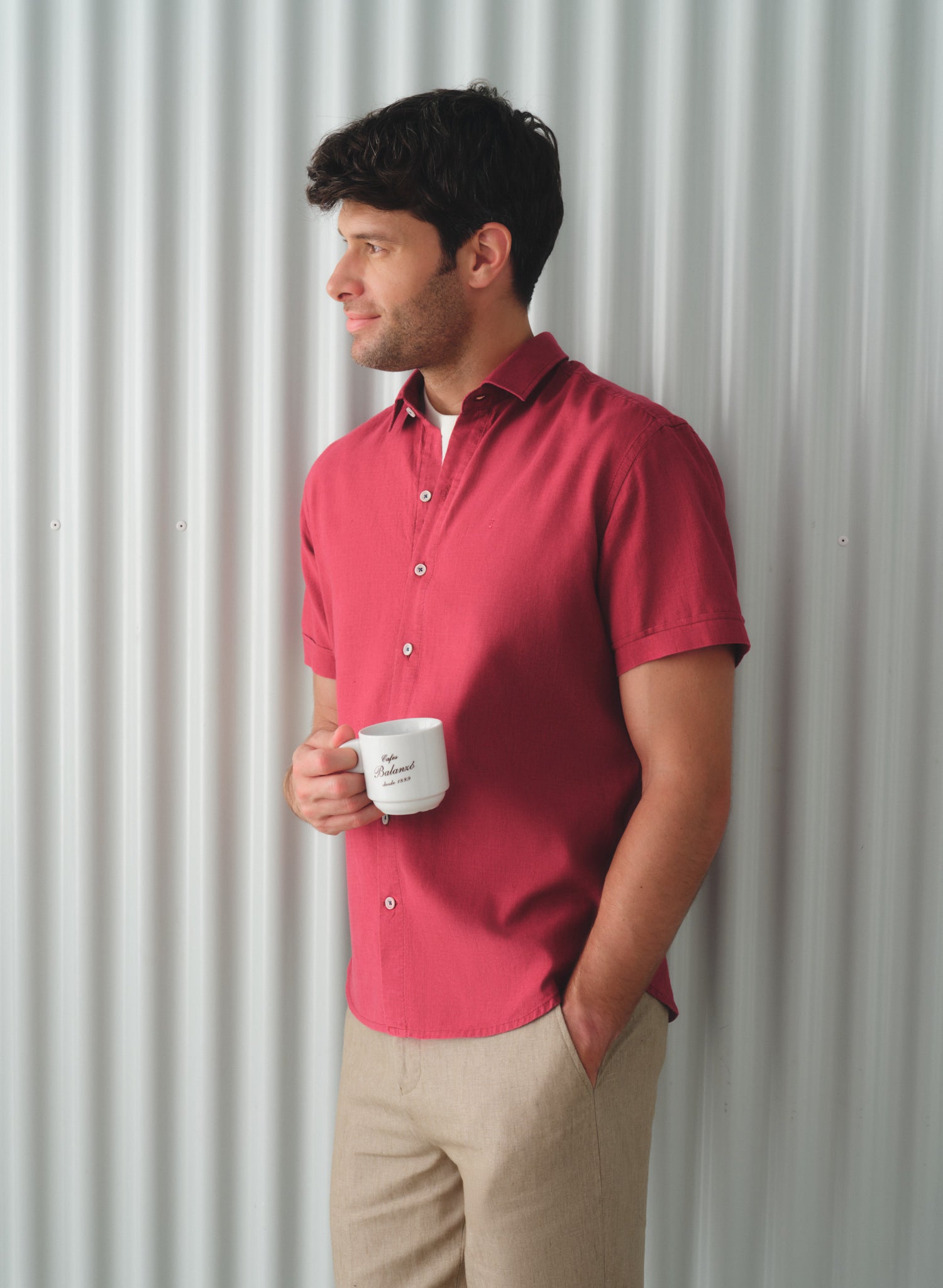 Camisa manga corta Lino Algodón Park