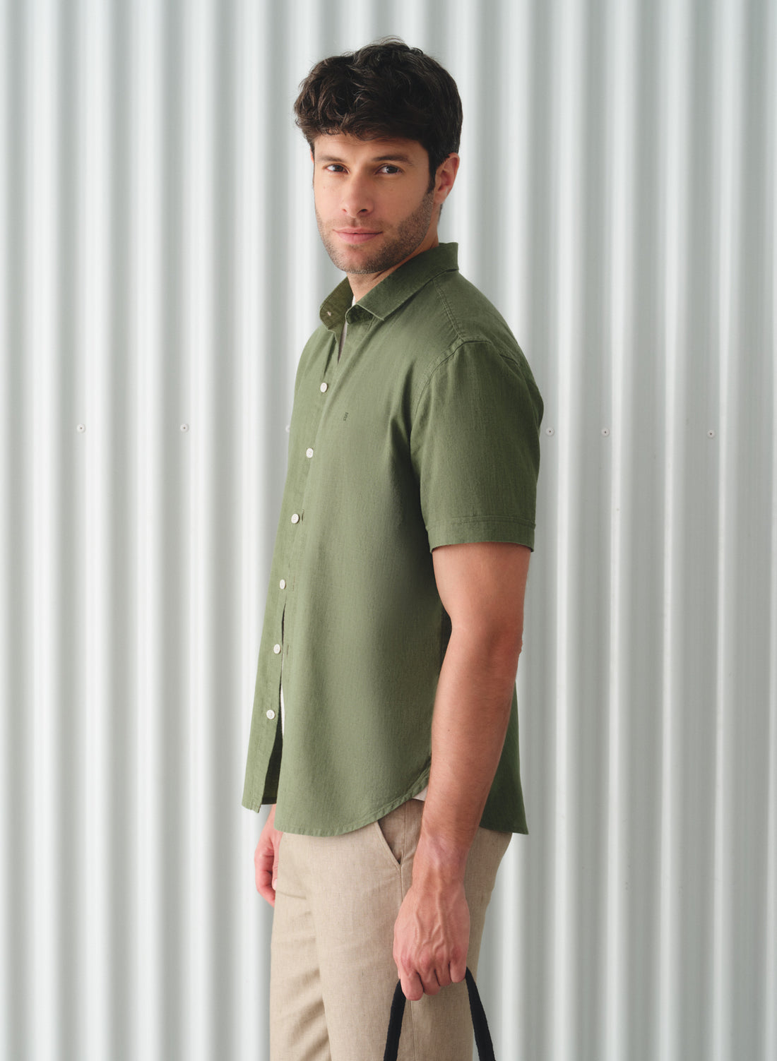 Camisa manga corta Lino Algodón Park