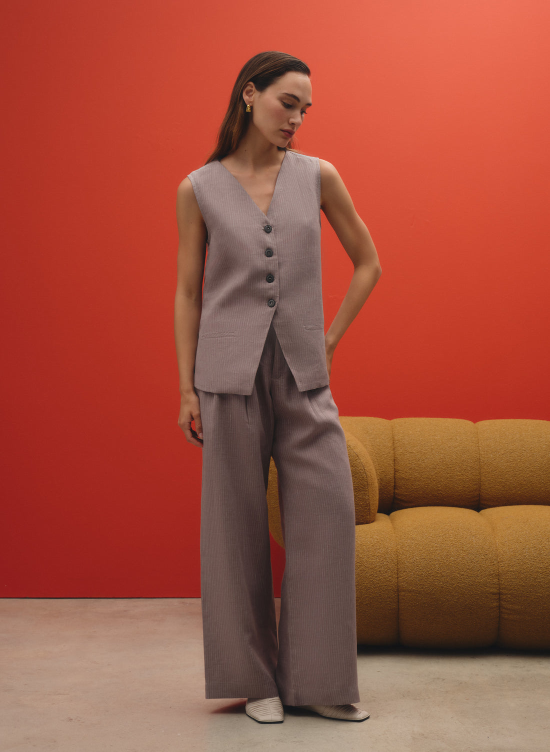 Chaleco 100% Lino Lunare