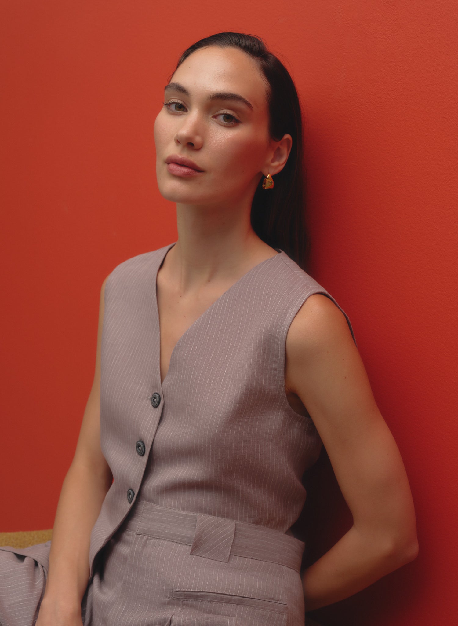 Chaleco 100% Lino Lunare