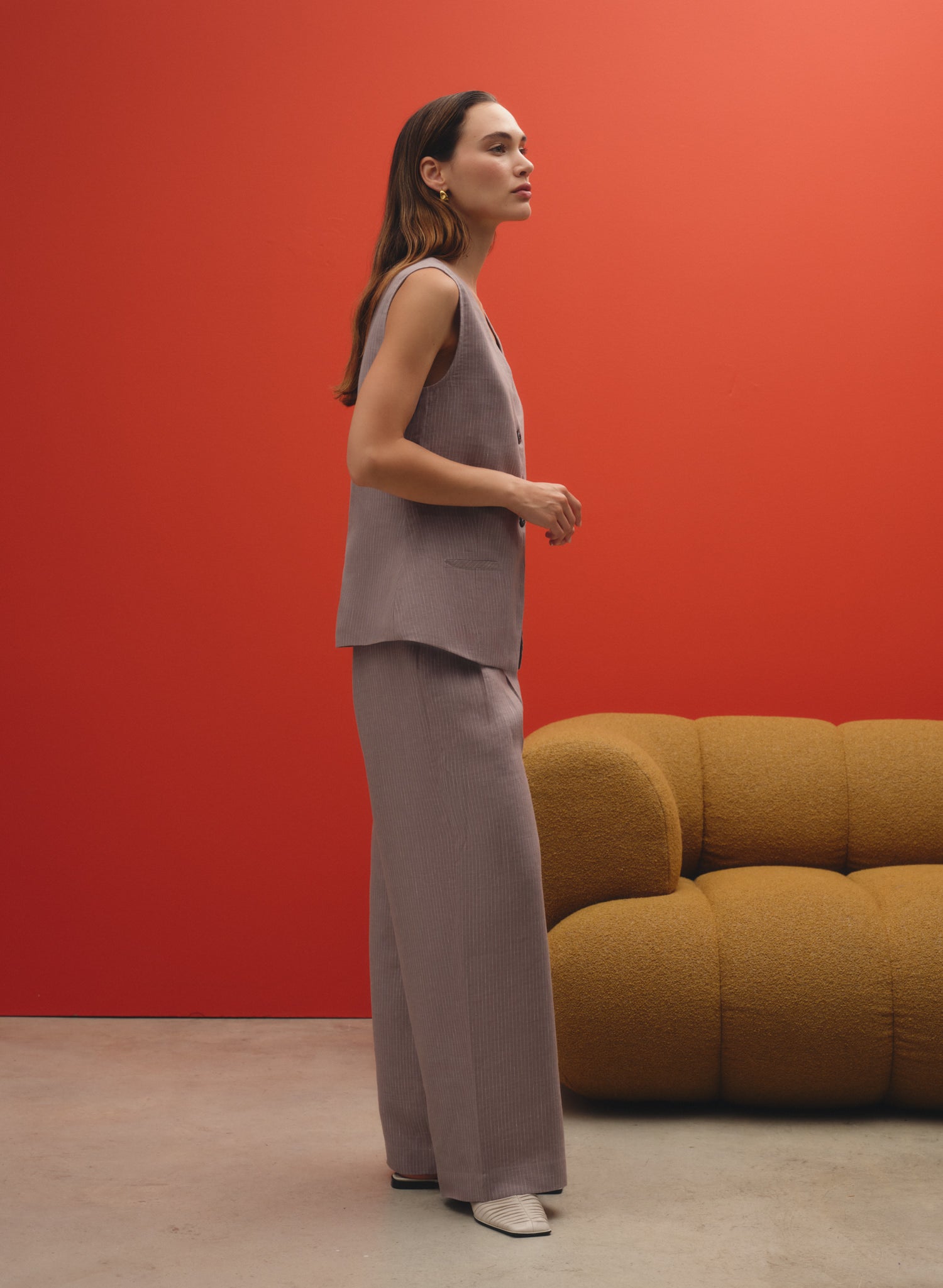 Chaleco 100% Lino Lunare