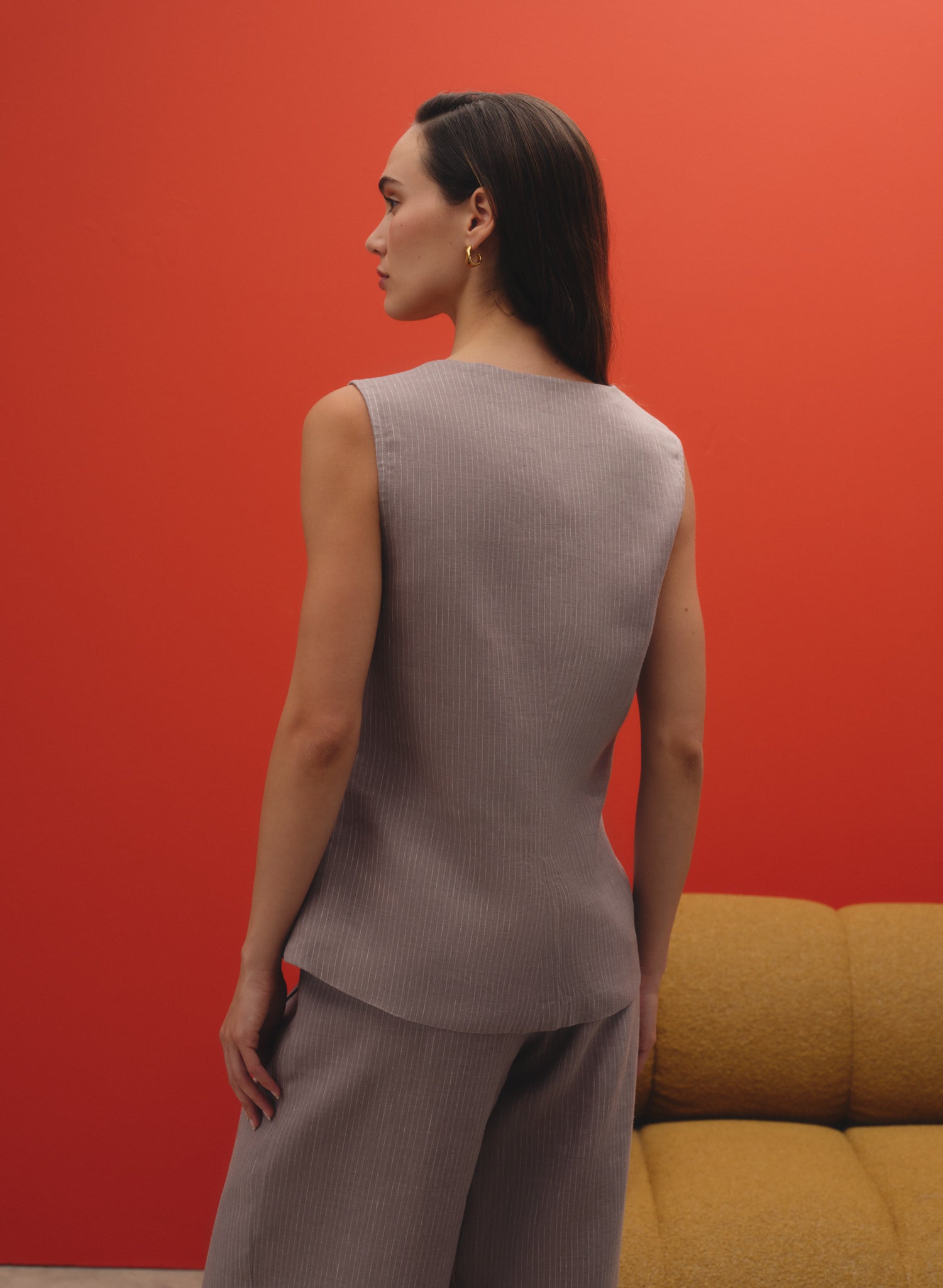 Chaleco 100% Lino Lunare