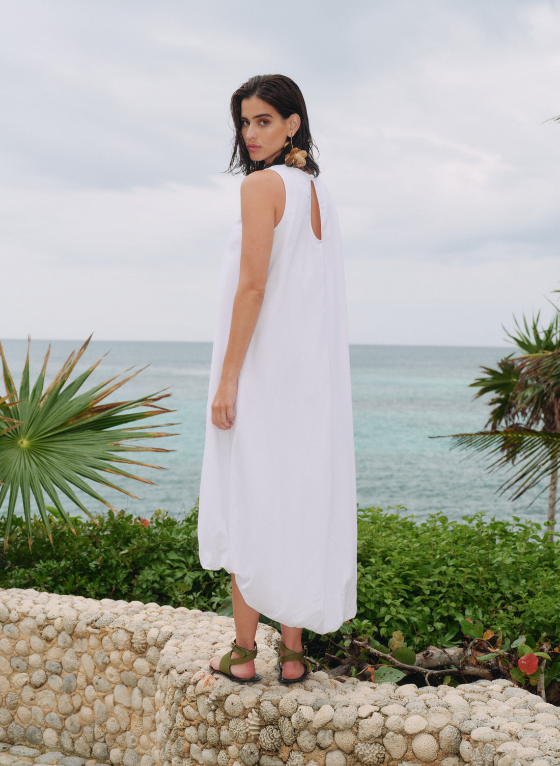 Vestido Largo Lino Algodón Clo