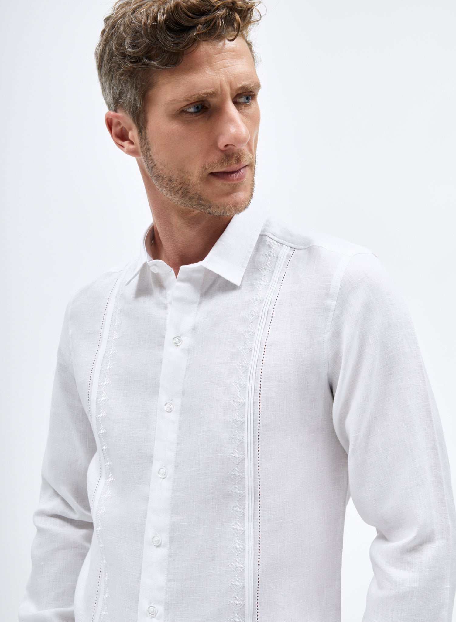 Guayabera manga larga Lino Algodón Cronus