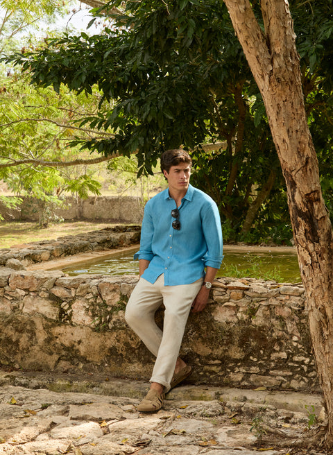 Camisa manga larga 100% Lino Balem