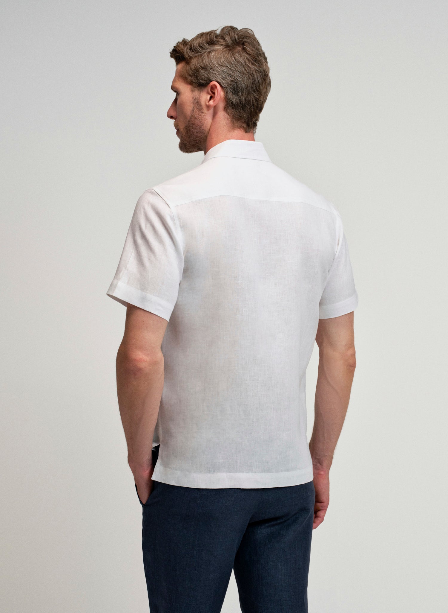 Guayabera Manga Corta 100% Lino Cachon