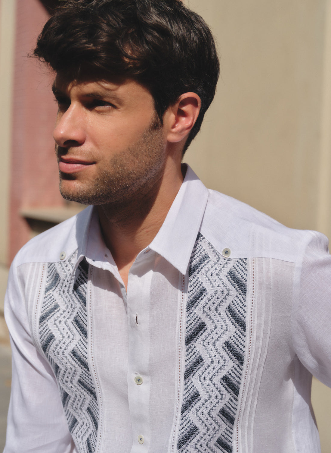 Guayabera Artesanal 100% Lino Manglar